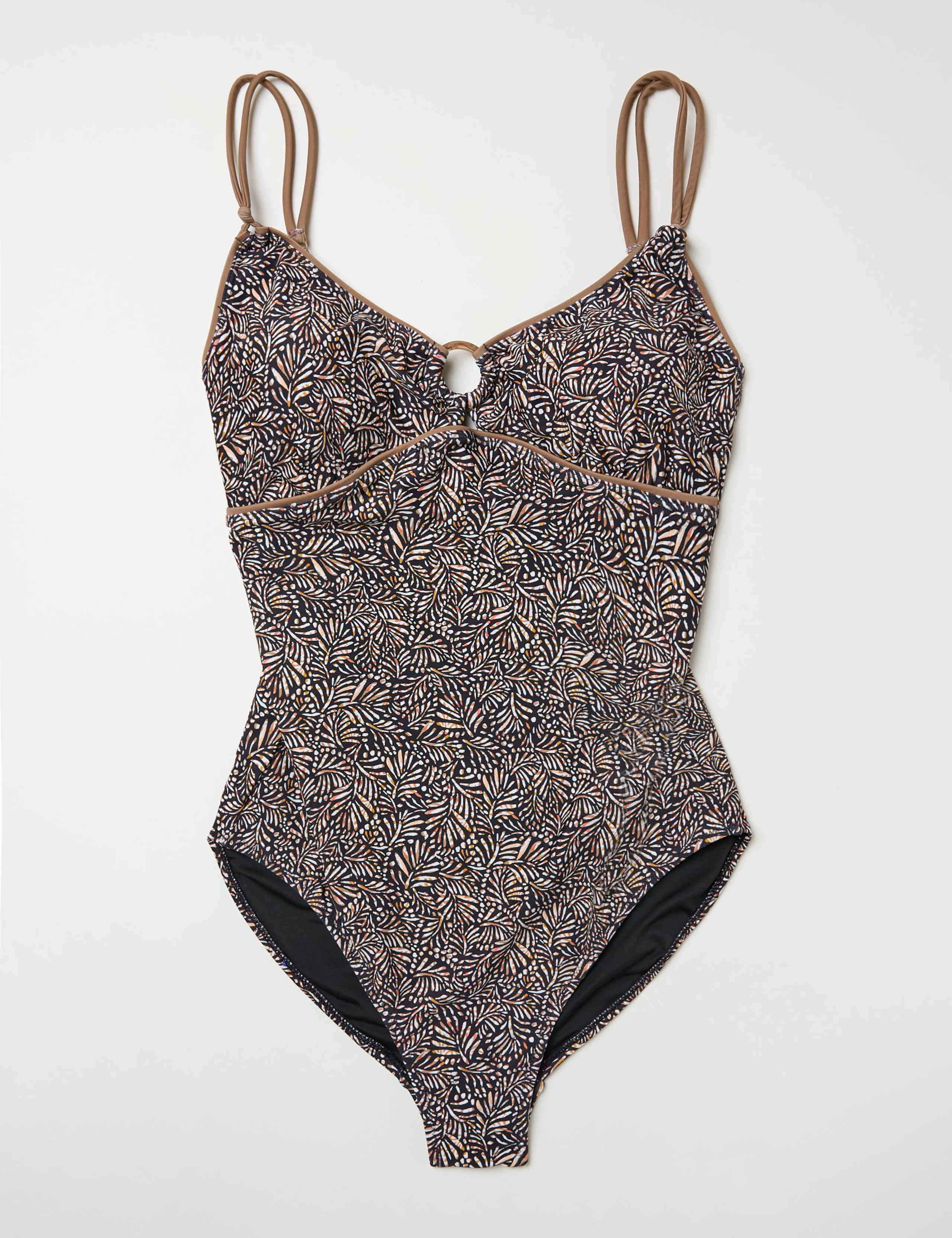 Printed Ring Detail Swimsuit