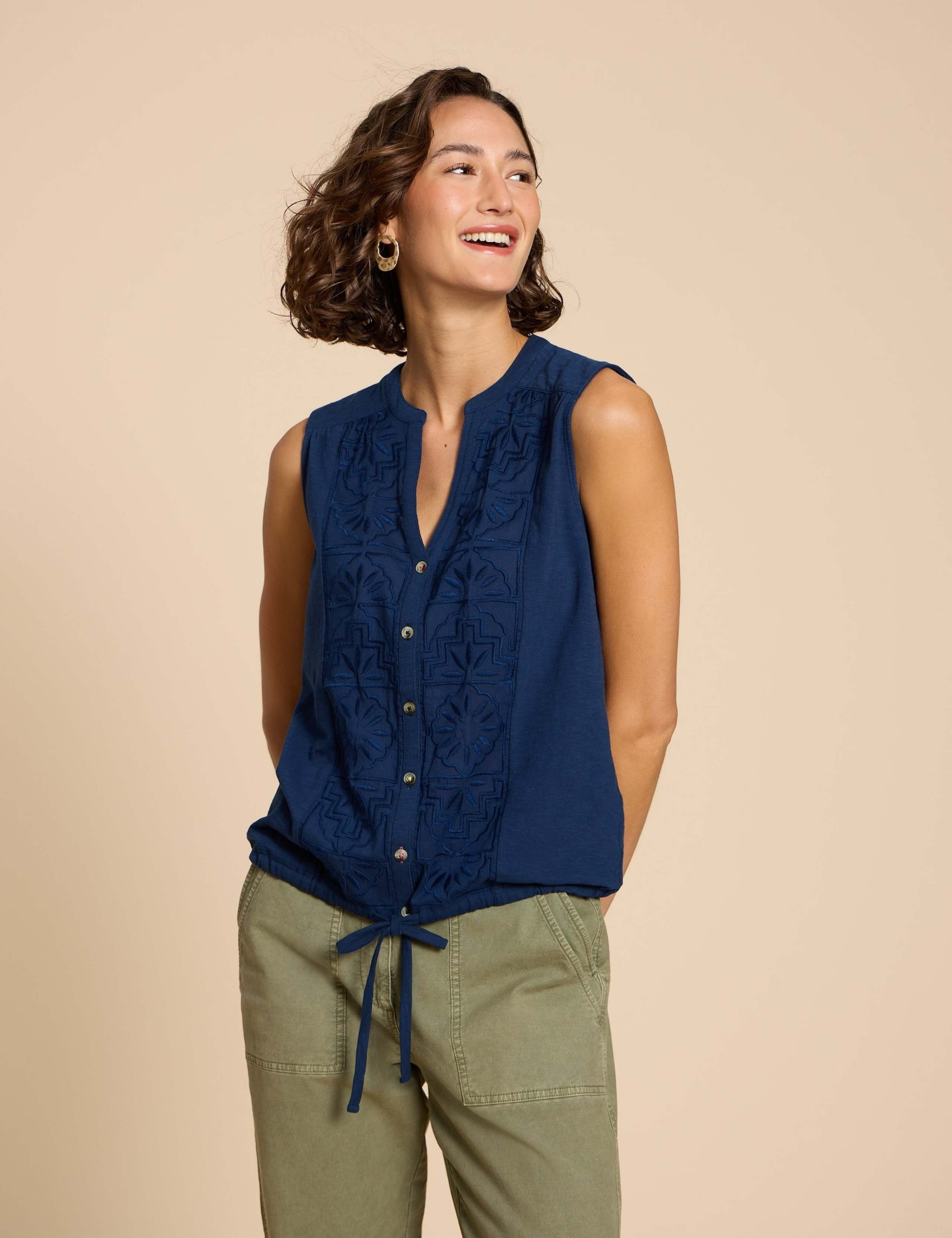 Jersey Embroidedred Collared Shirt