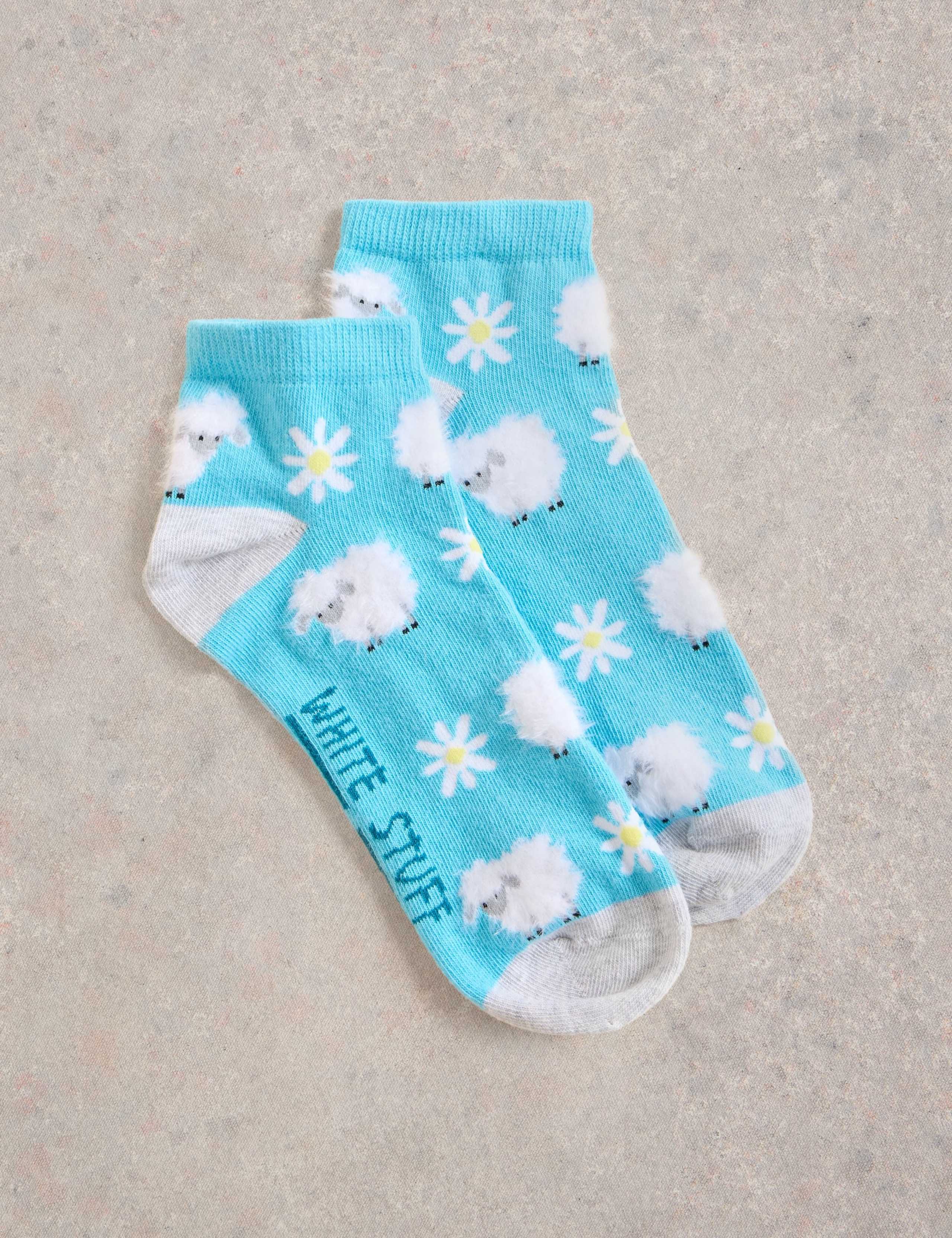 Cotton Rich Fluffy Sheep Trainer Socks
