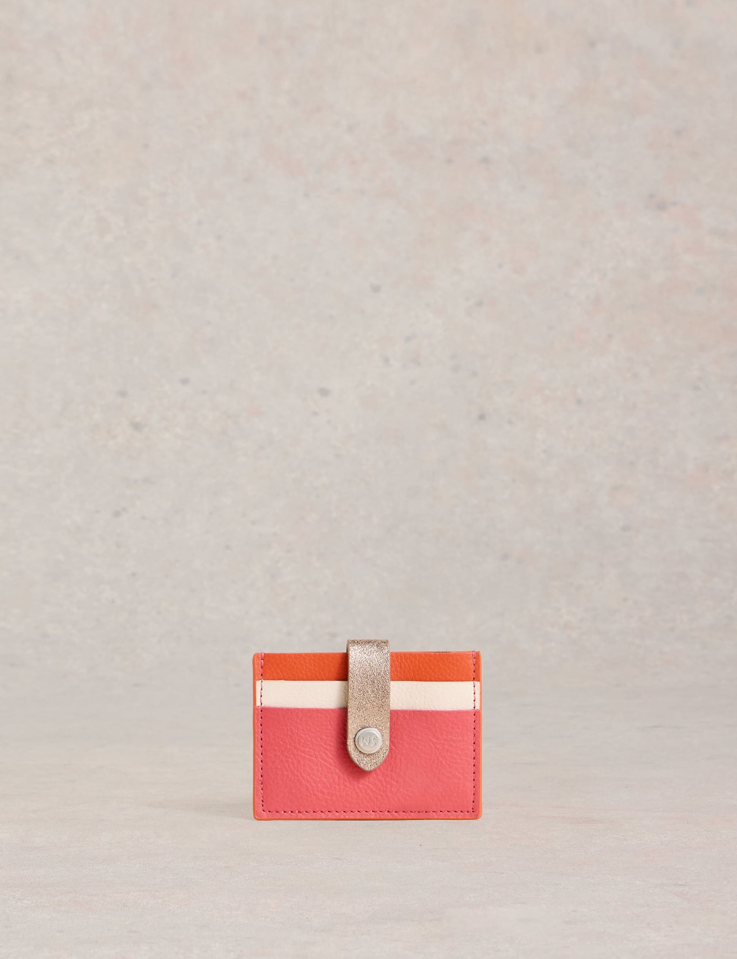 Leather Colour Block Card Holder