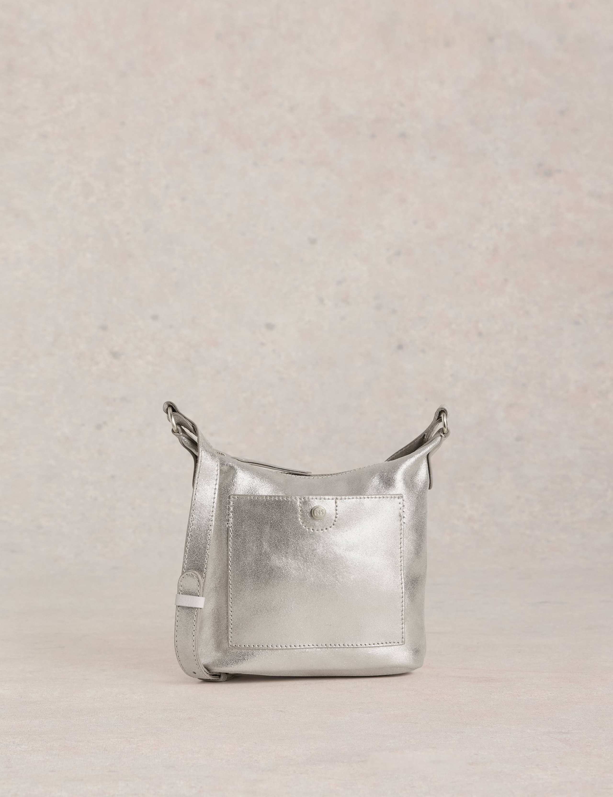 Leather Metallic Cross Body Bag