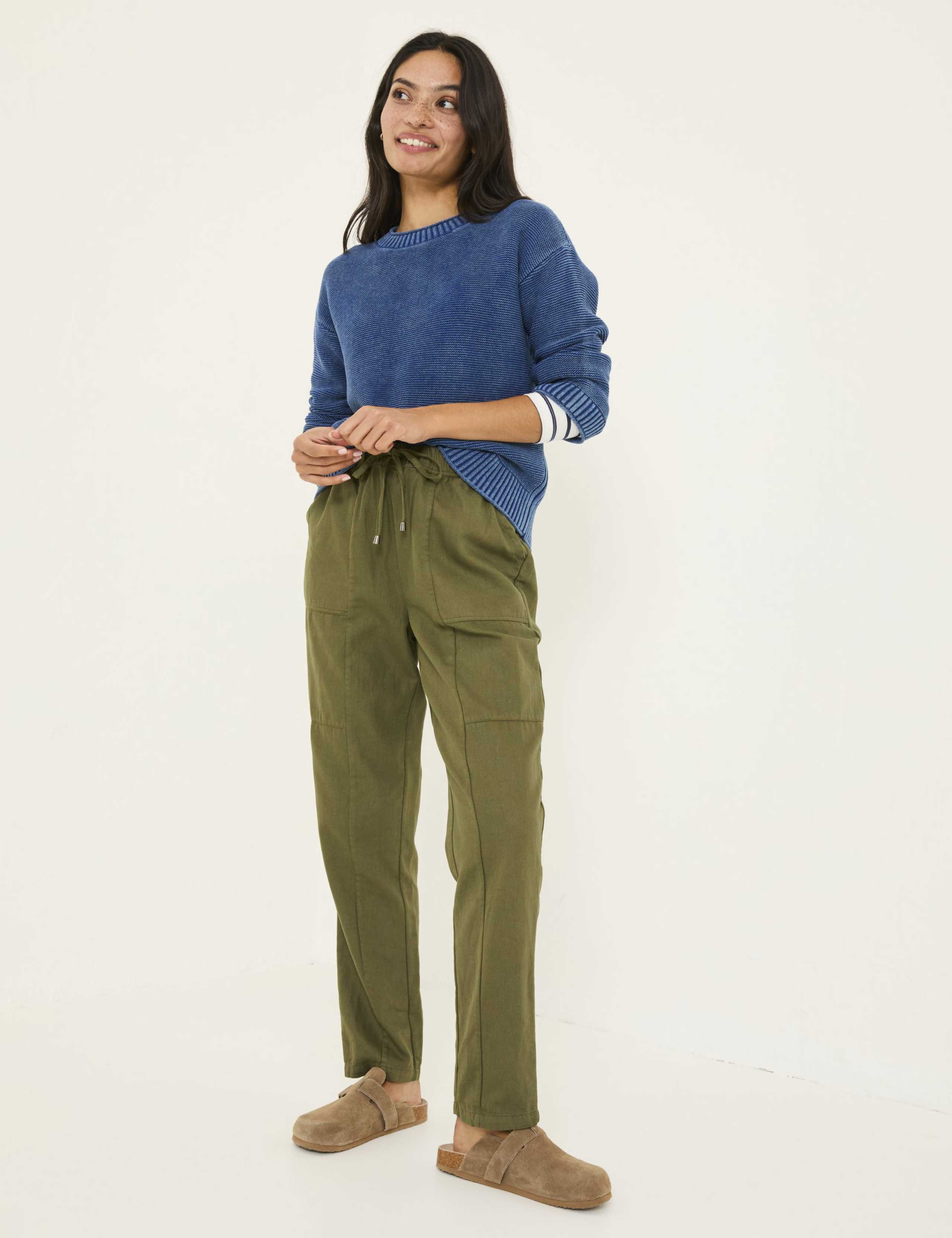 Cotton Rich Cargo Drawstring Trousers