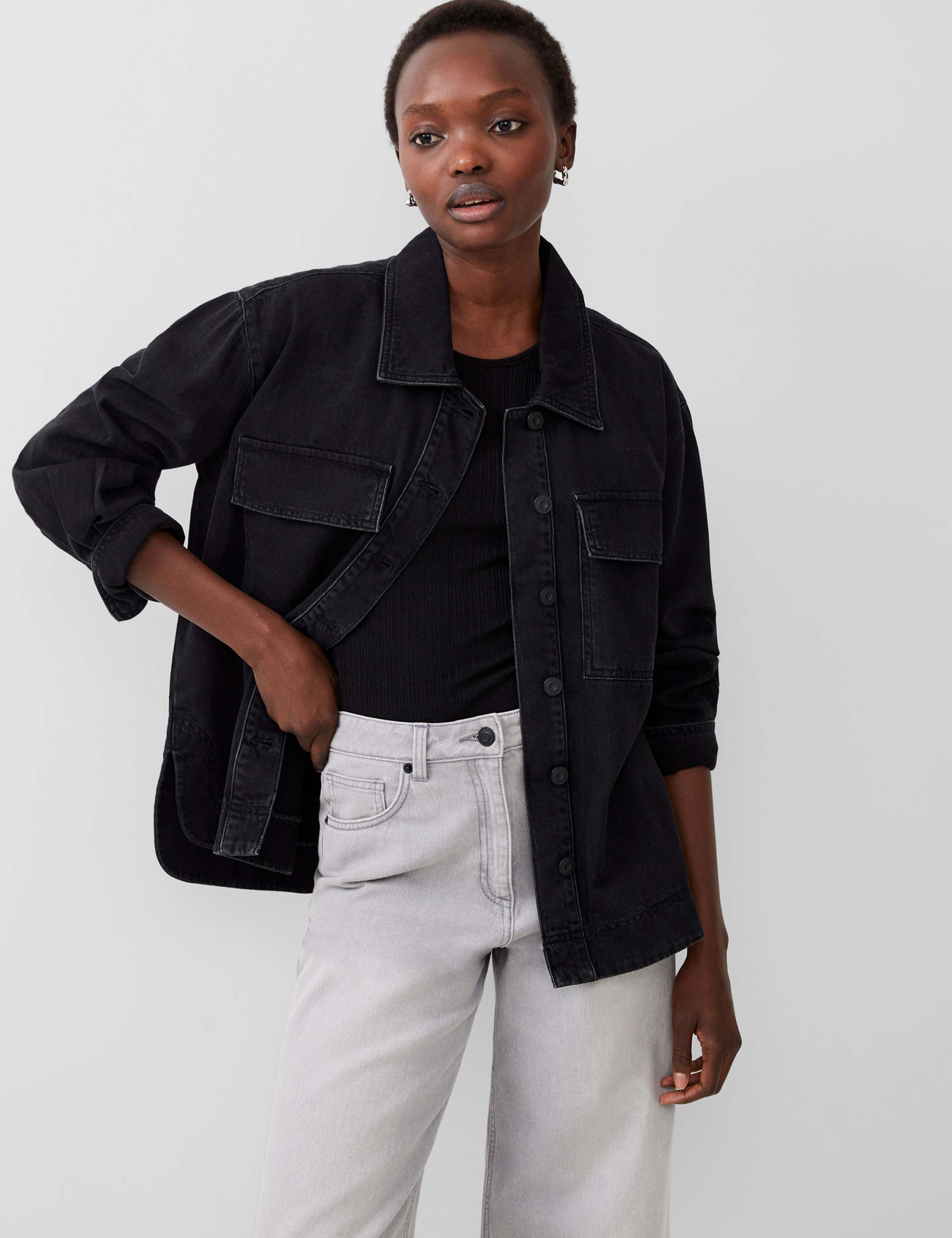 Denim Collared Jacket