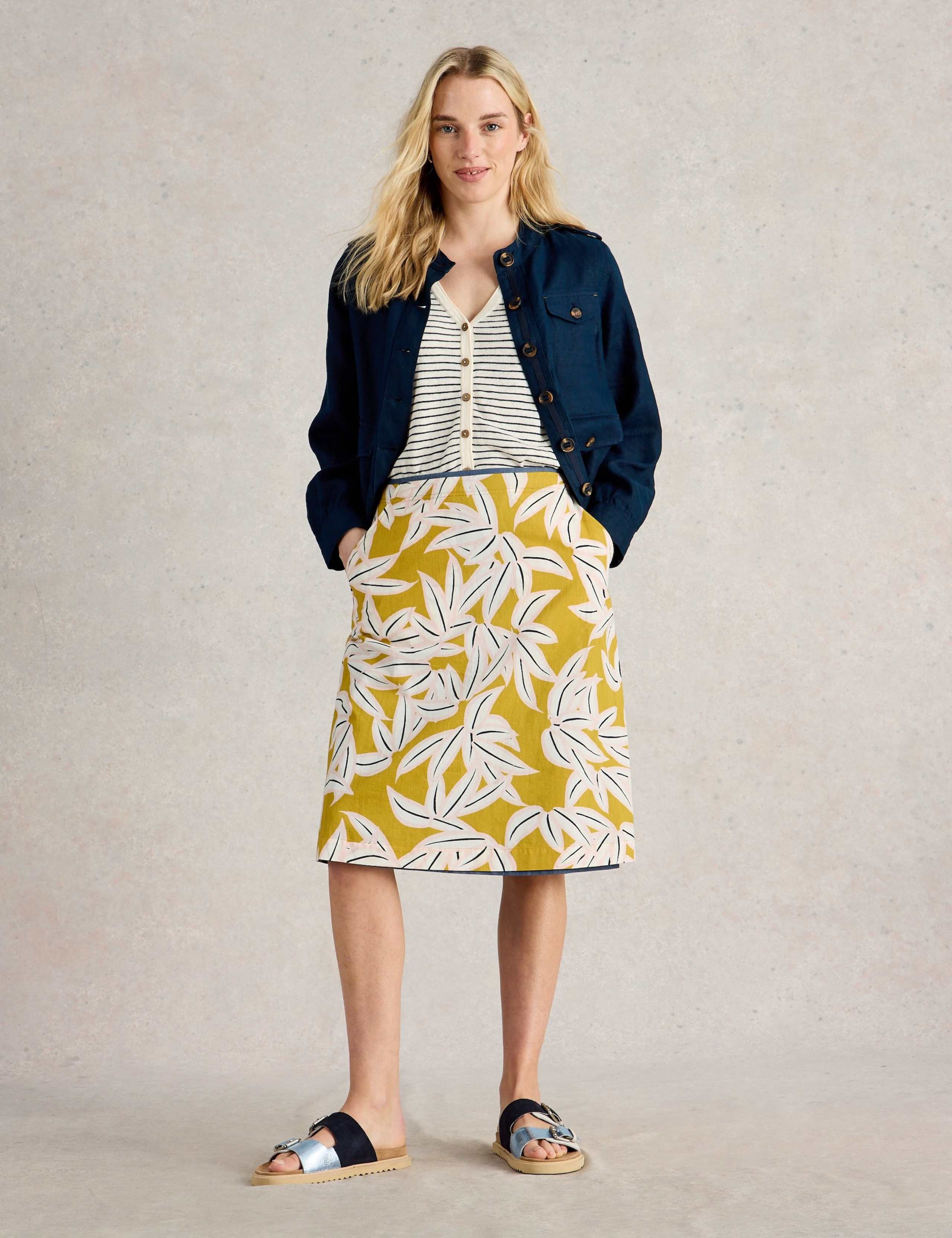 Pure Cotton Printed Reversible ALine Skirt