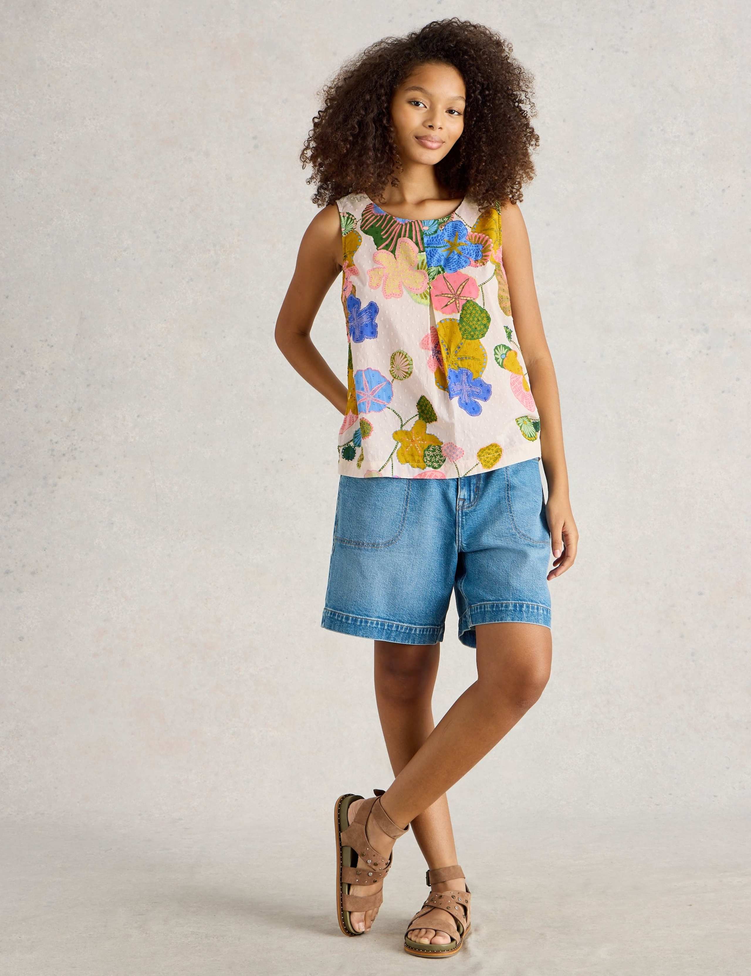 Pure Cotton Printed Vest