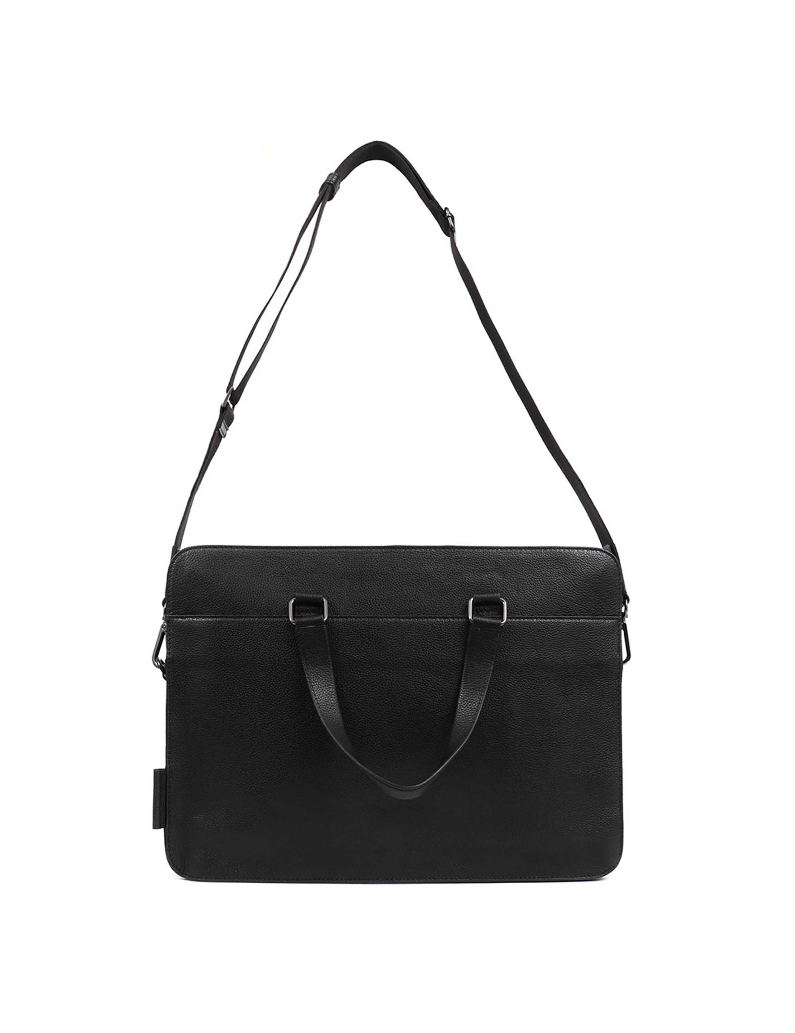 Leather Pebble Grain Messenger Bag