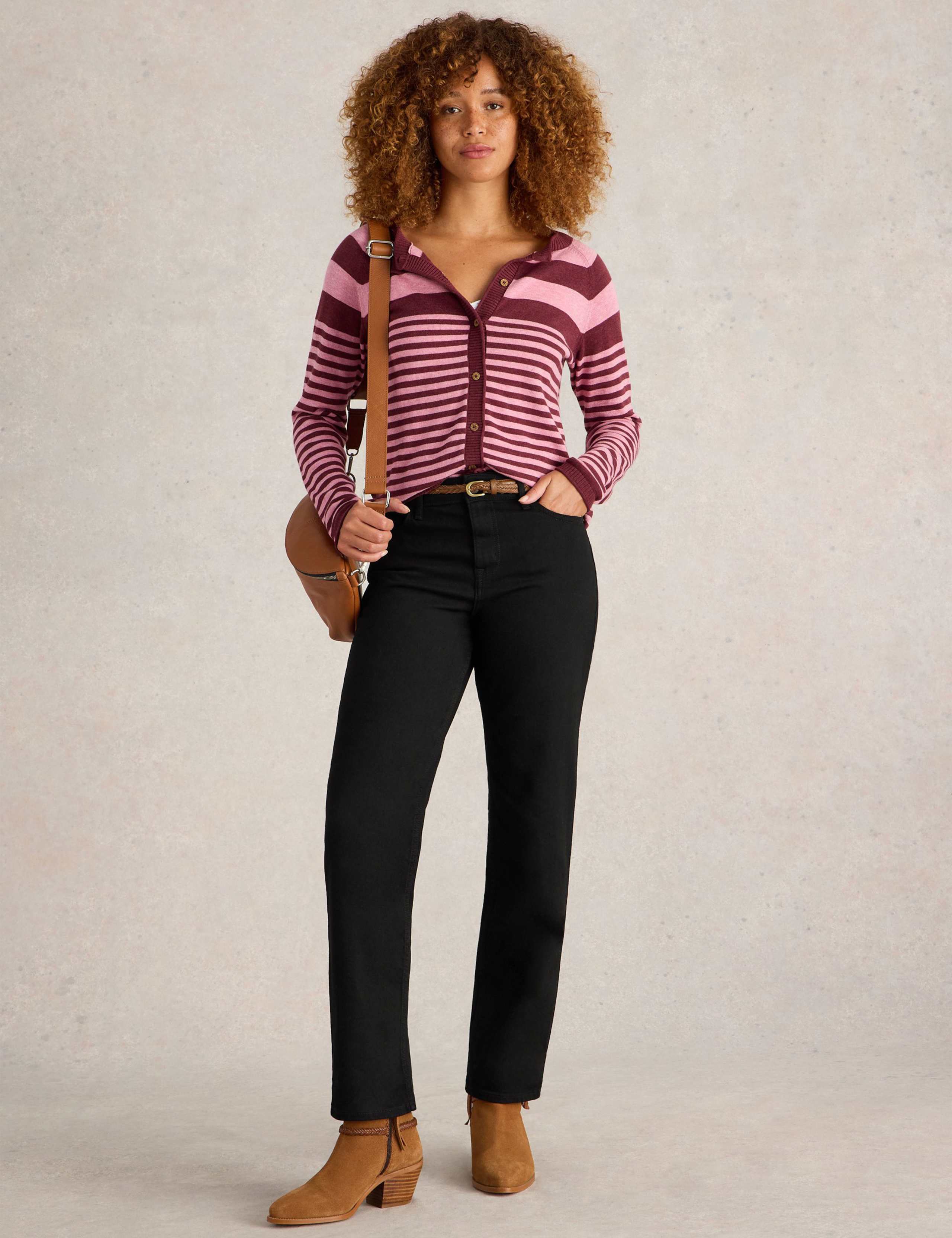 High Waisted Straight Leg Jeans