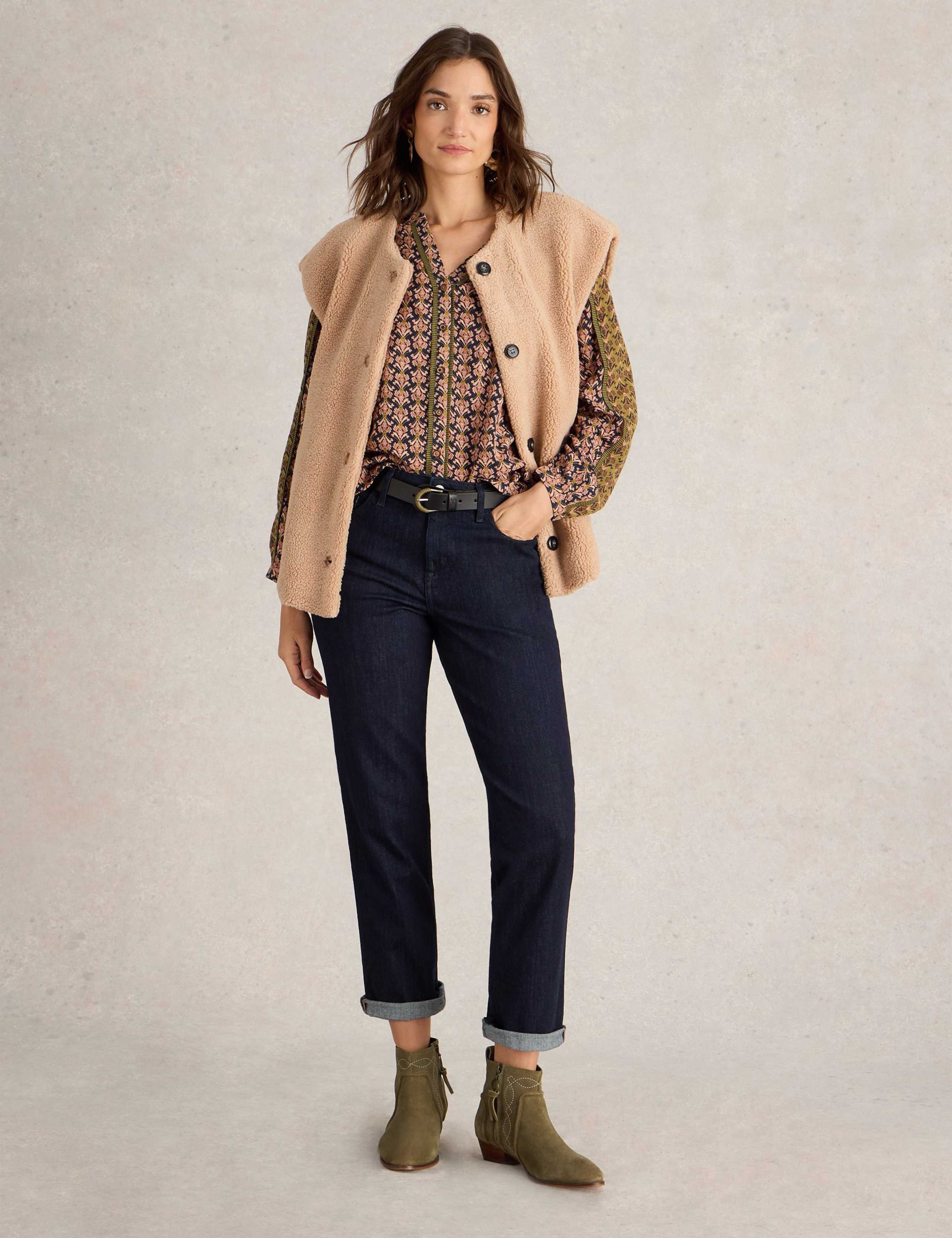 High Waisted Straight Leg Jeans