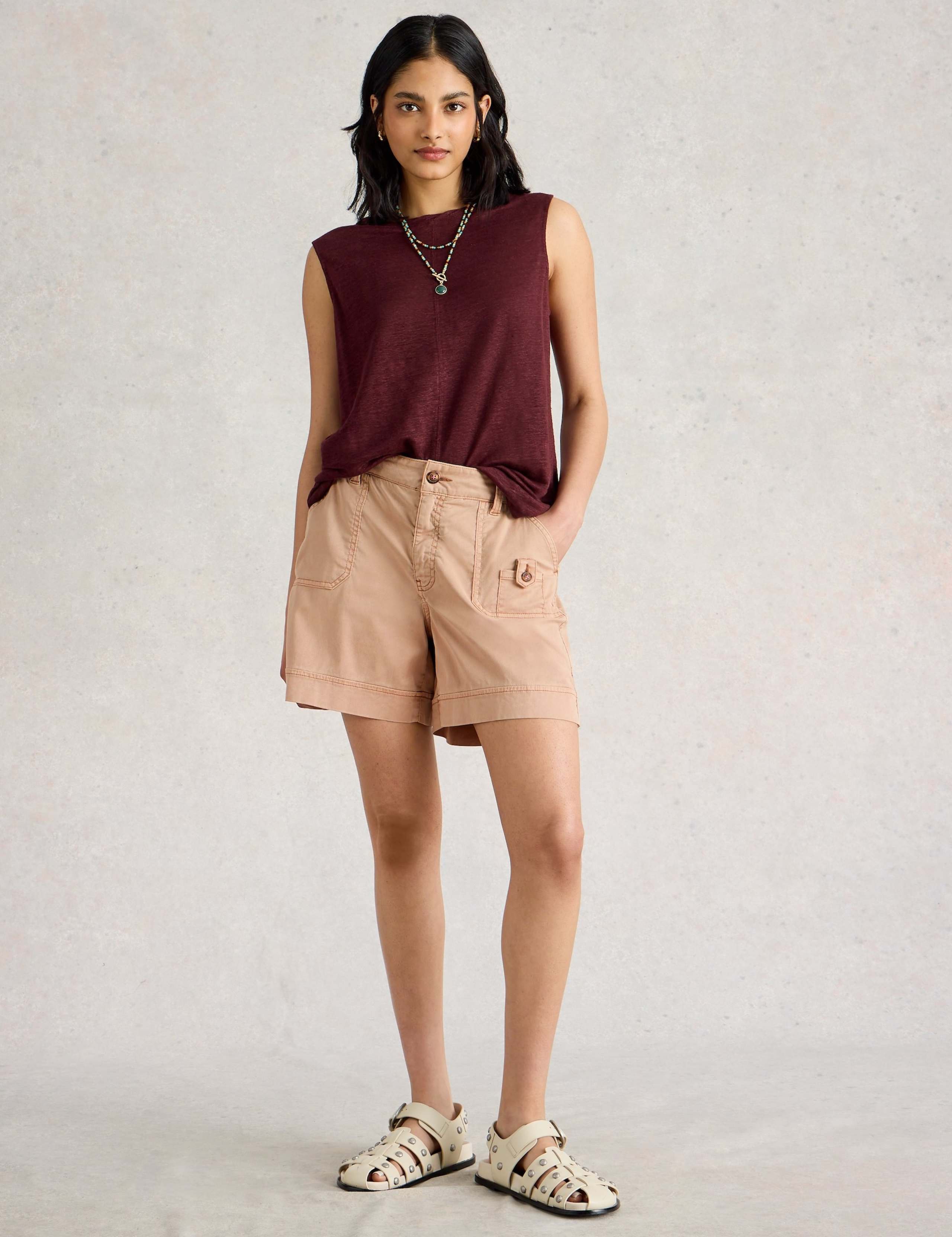 Lyocell Rich Combat Cargo Shorts