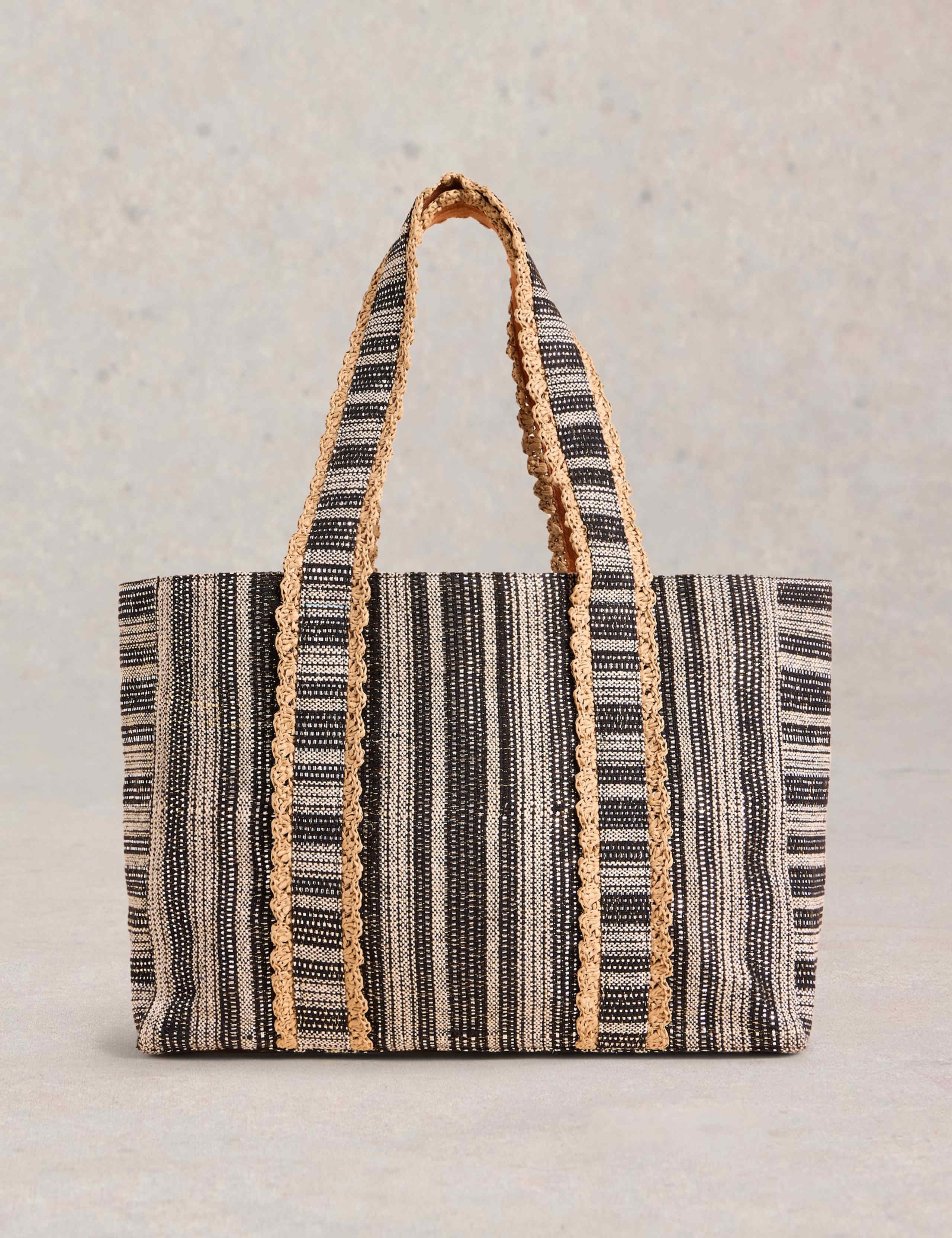 Metallic Jacquard Tote Bag