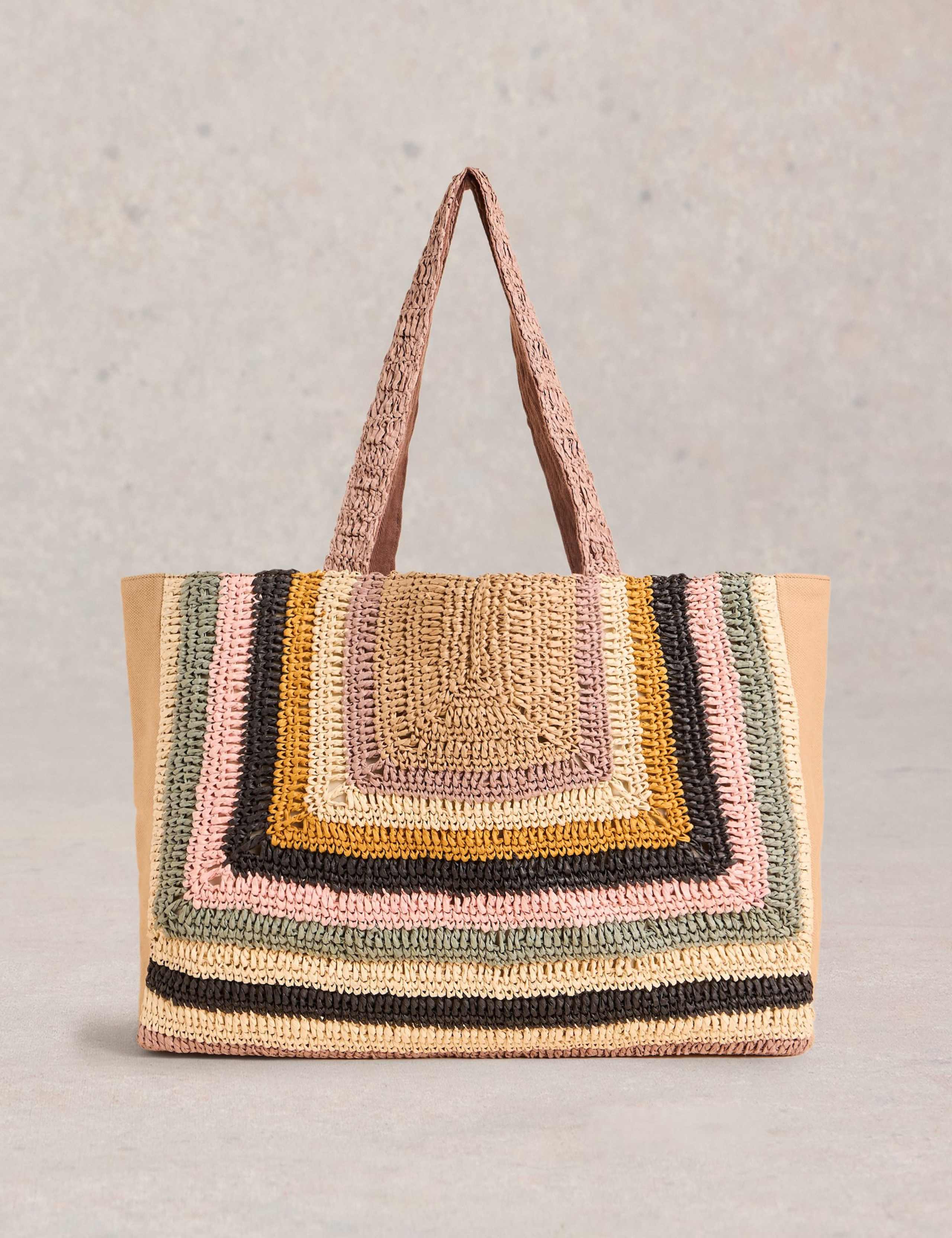 Cotton Rich Striped Tote Bag