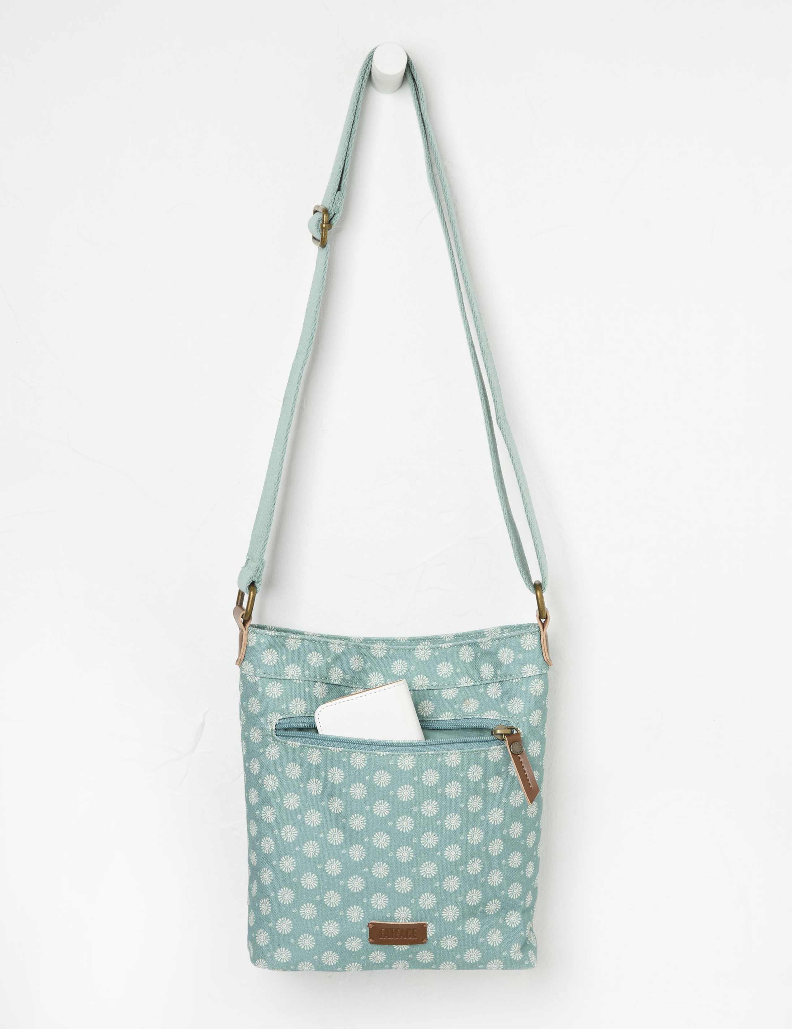 Pure Cotton Printed Canvas Cross Body Bag