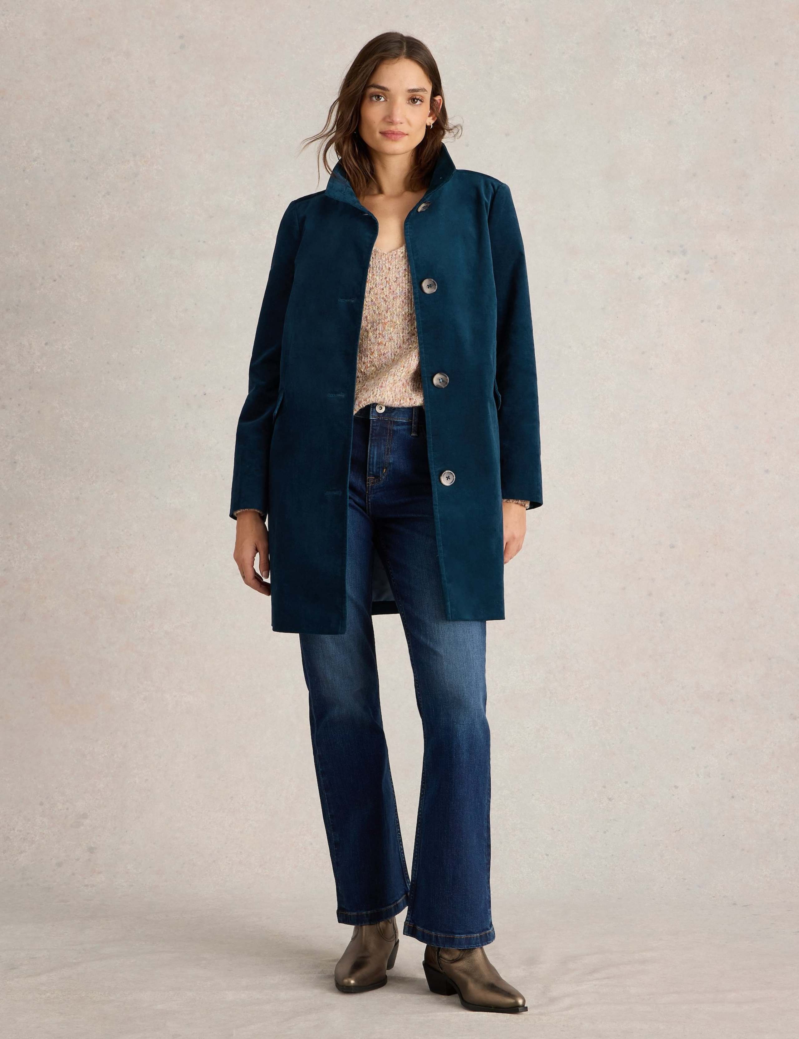 Cotton Rich Velvet Overcoat