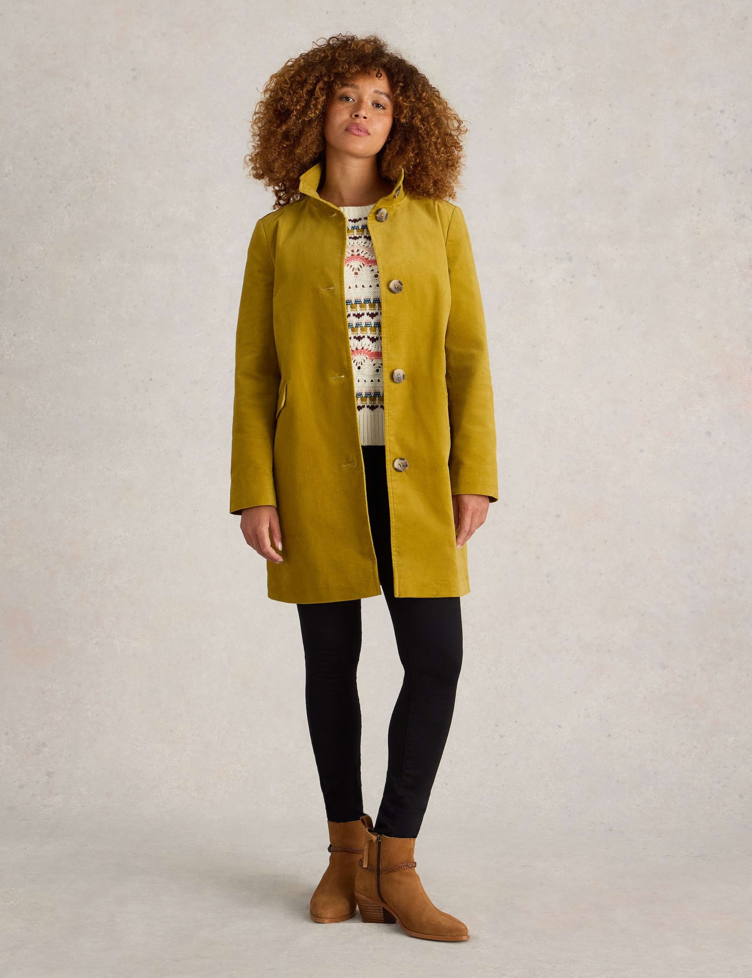 Cotton Rich Velvet Overcoat