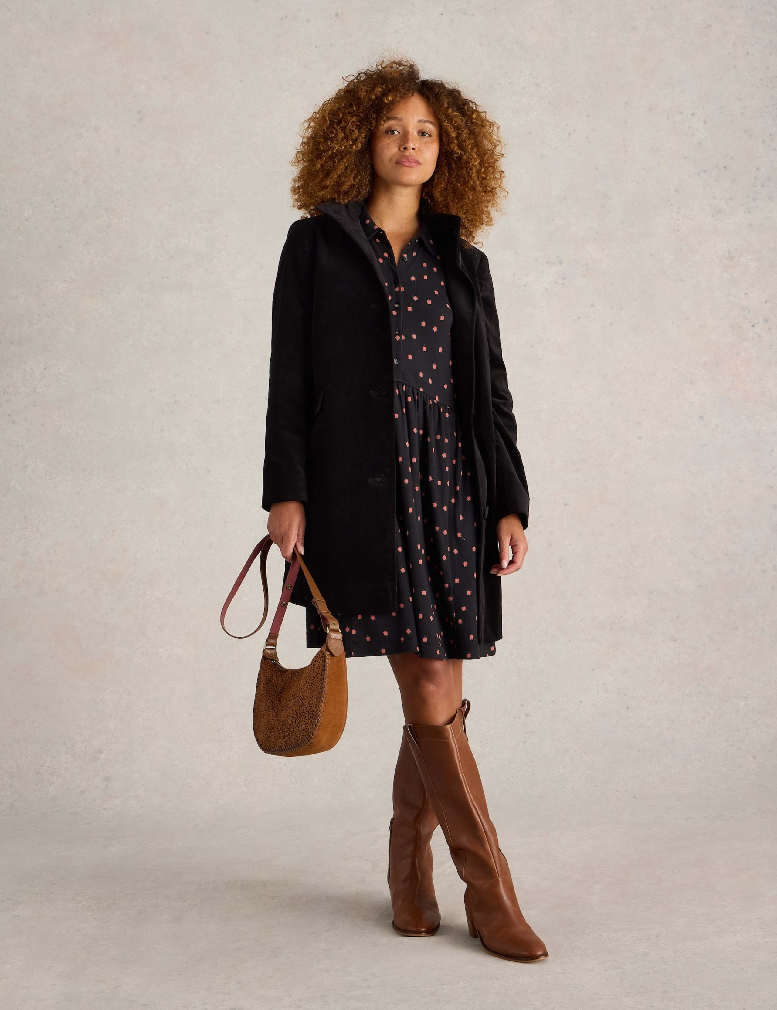 Cotton Rich Velvet Overcoat