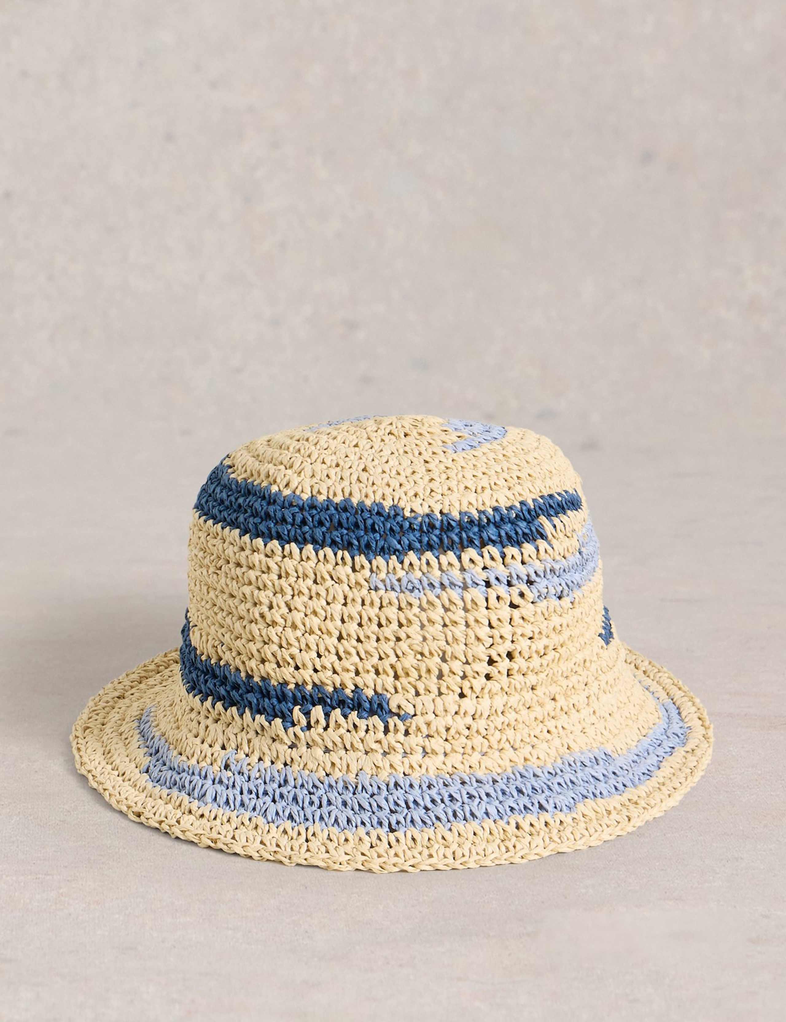 Straw Striped Bucket Hat