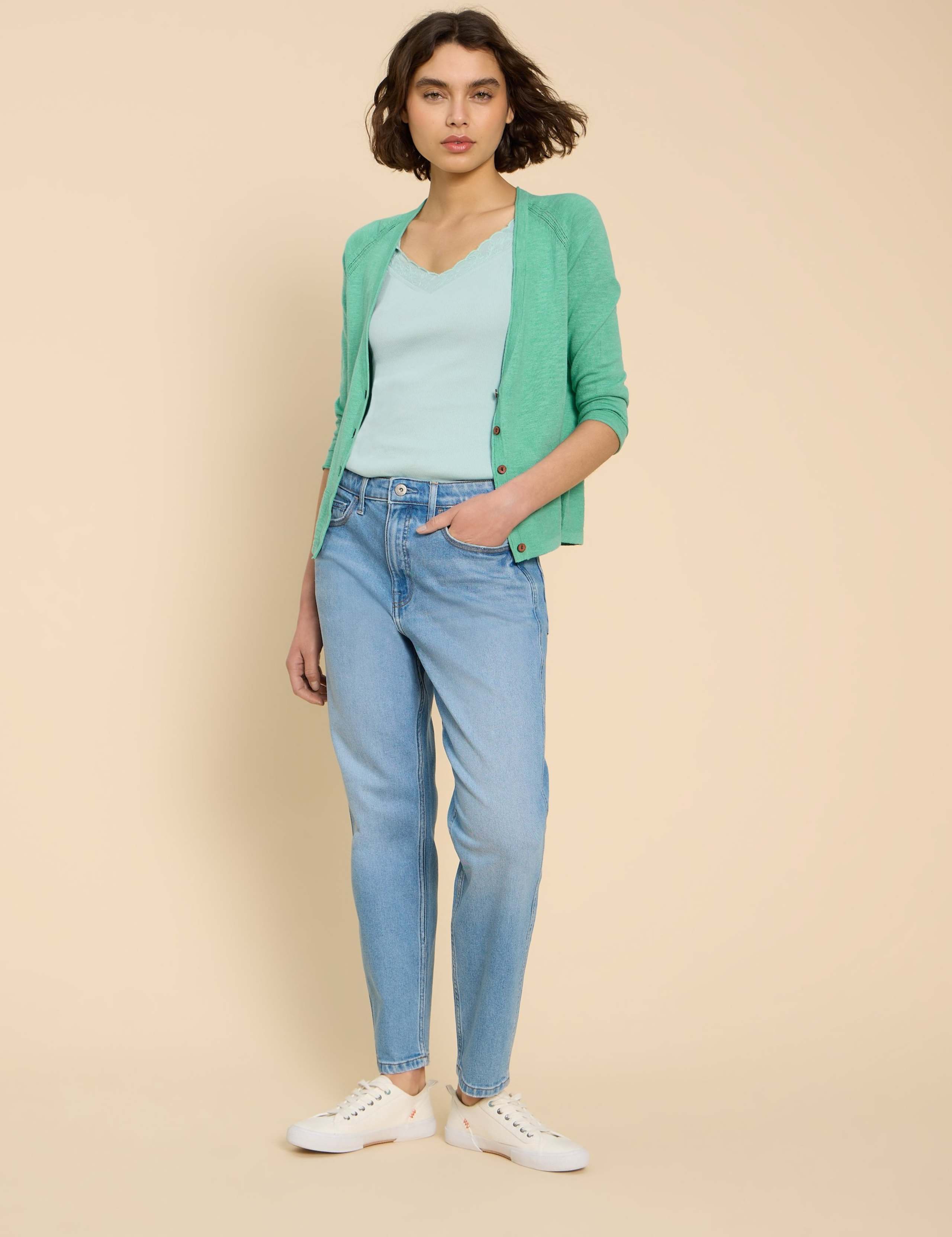 Pure Cotton V-Neck Button-Through Cardigan