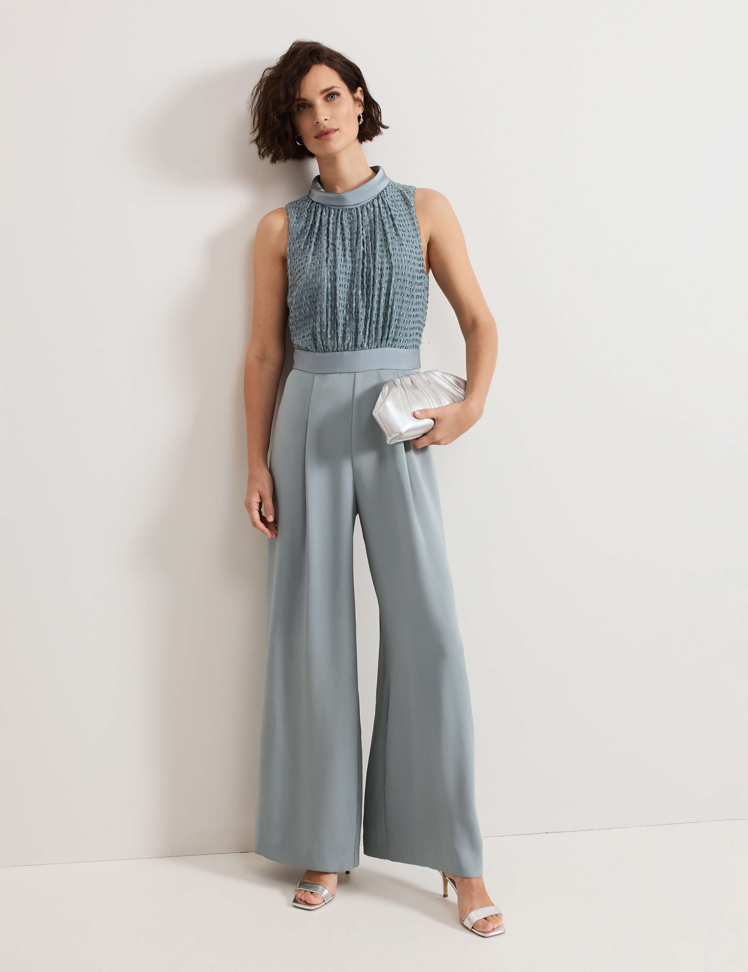 Sleeveless Waisted Jumpsuit