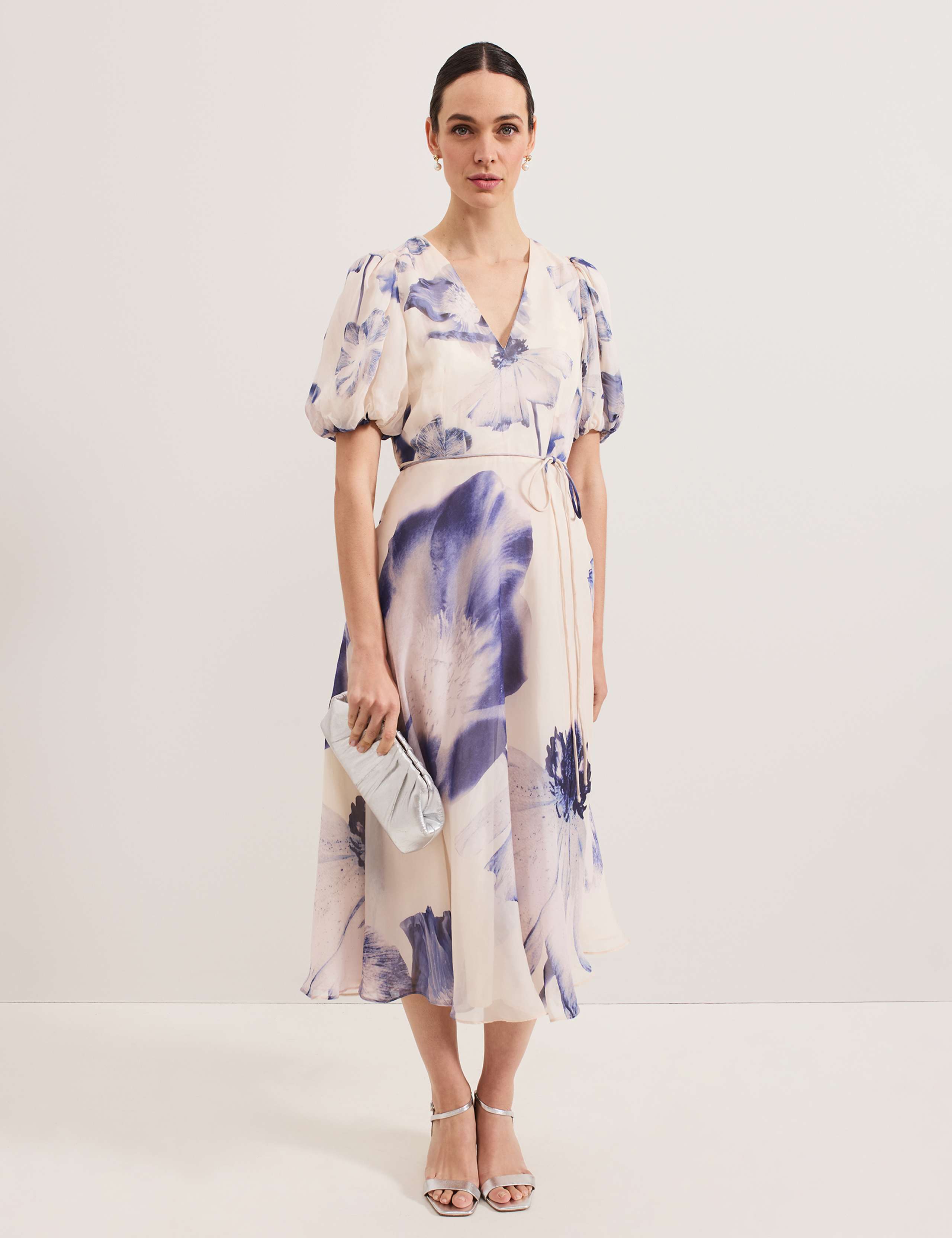Floral Midi Waisted Dress