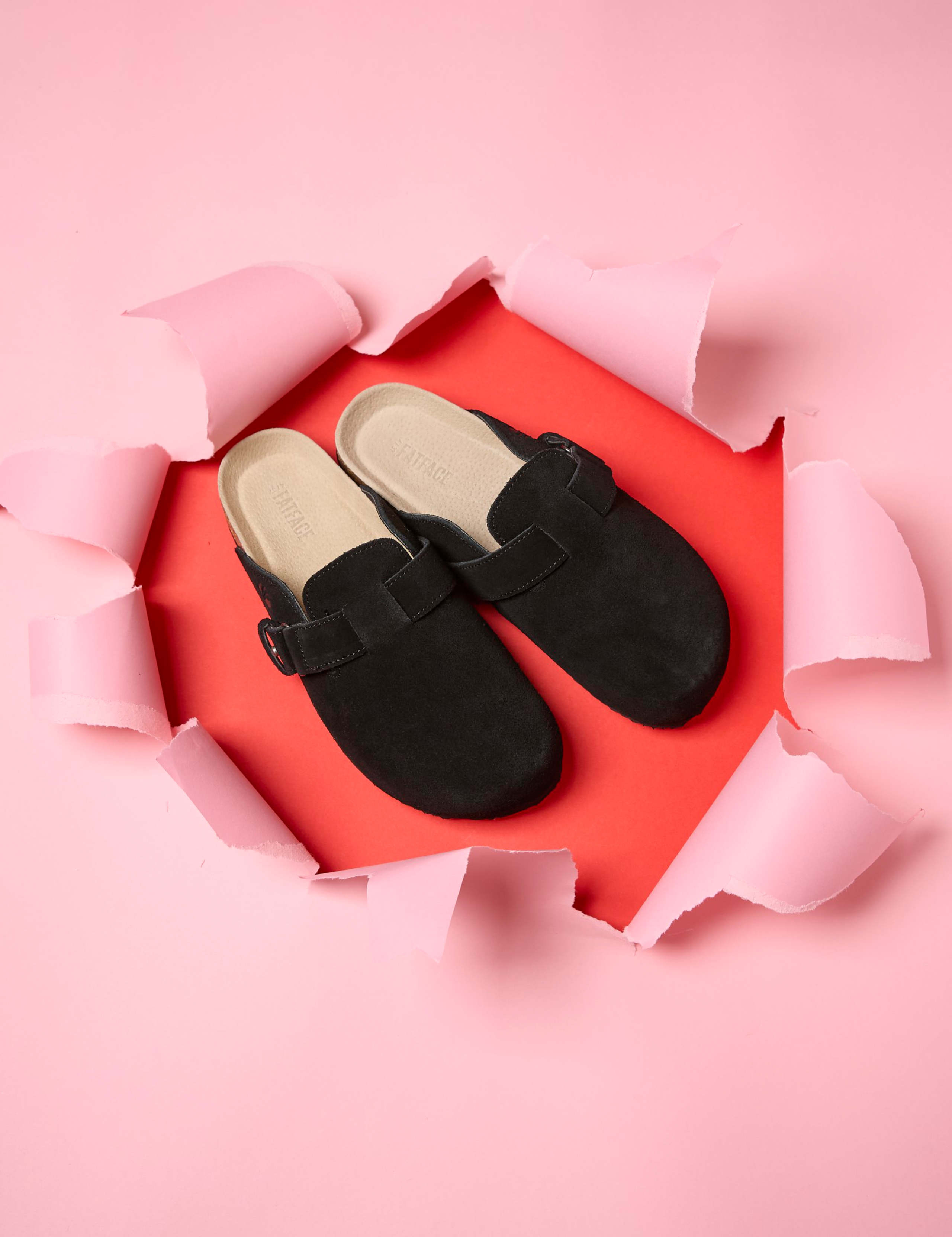 Leather Flat Heel Slippers