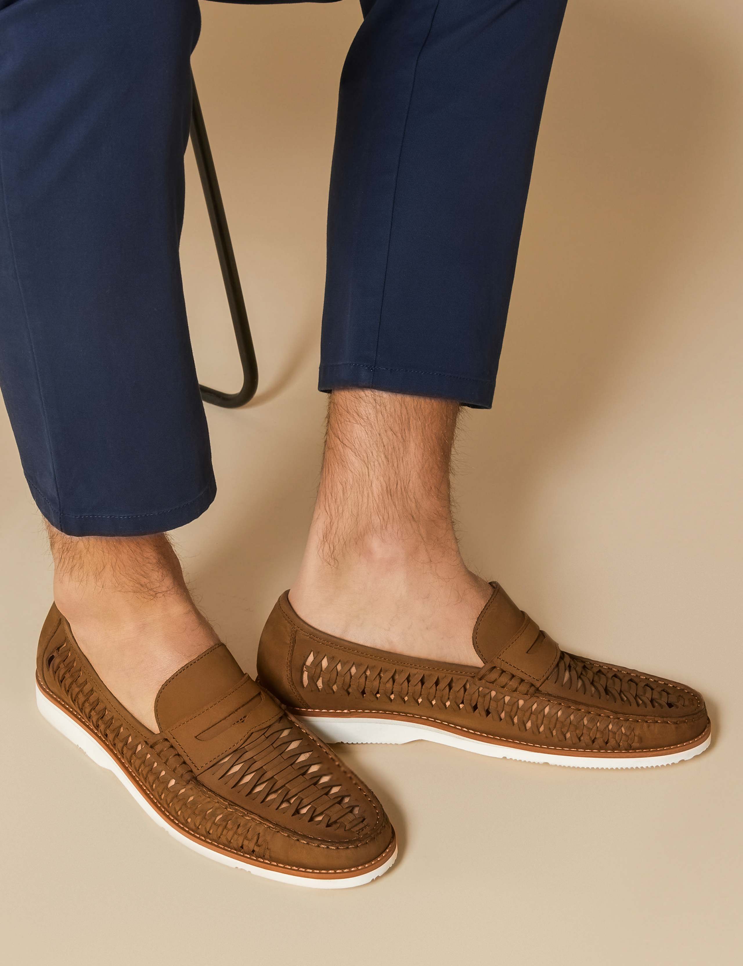 Leather Slip-On Loafers