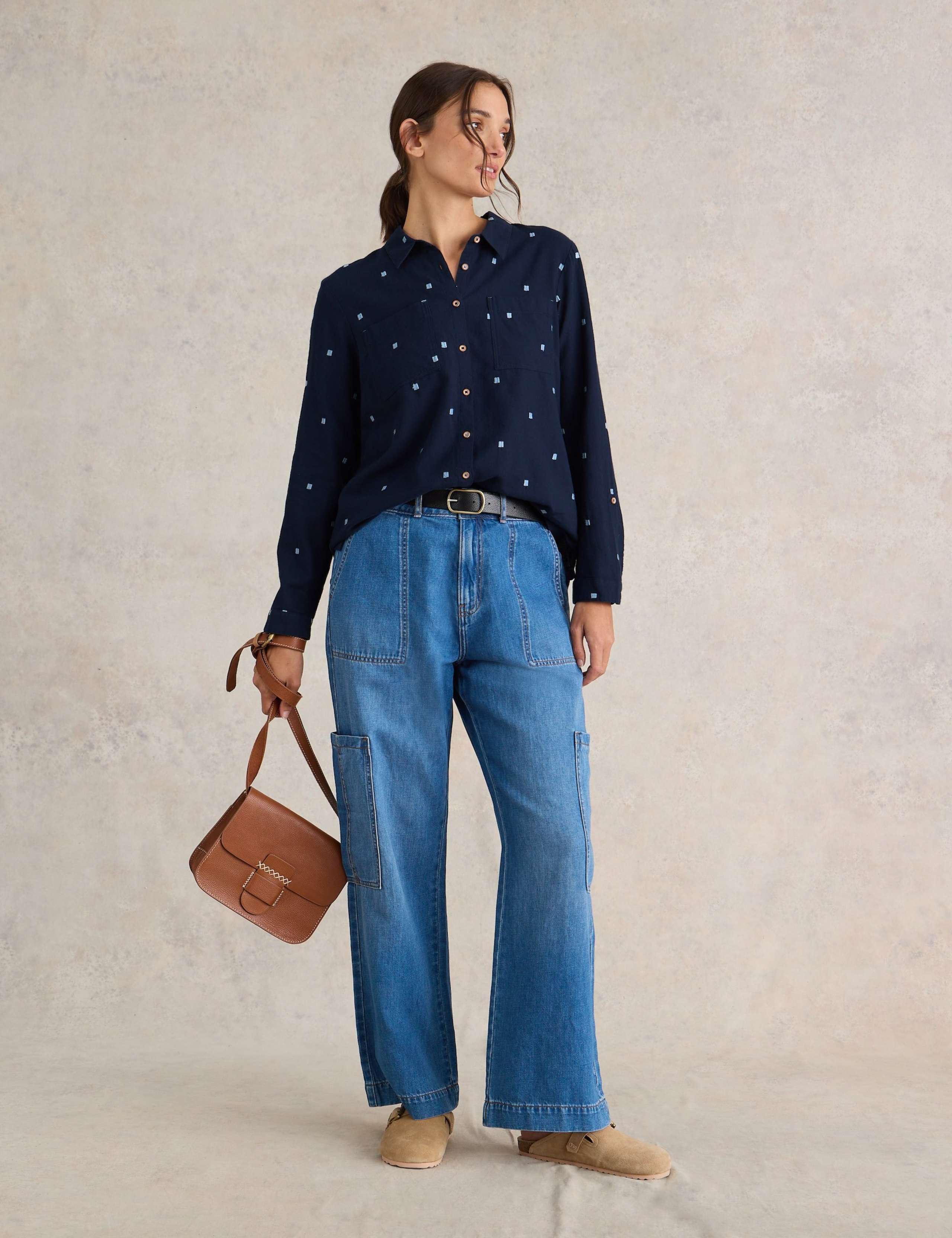 Pure Cotton Collared Shirt