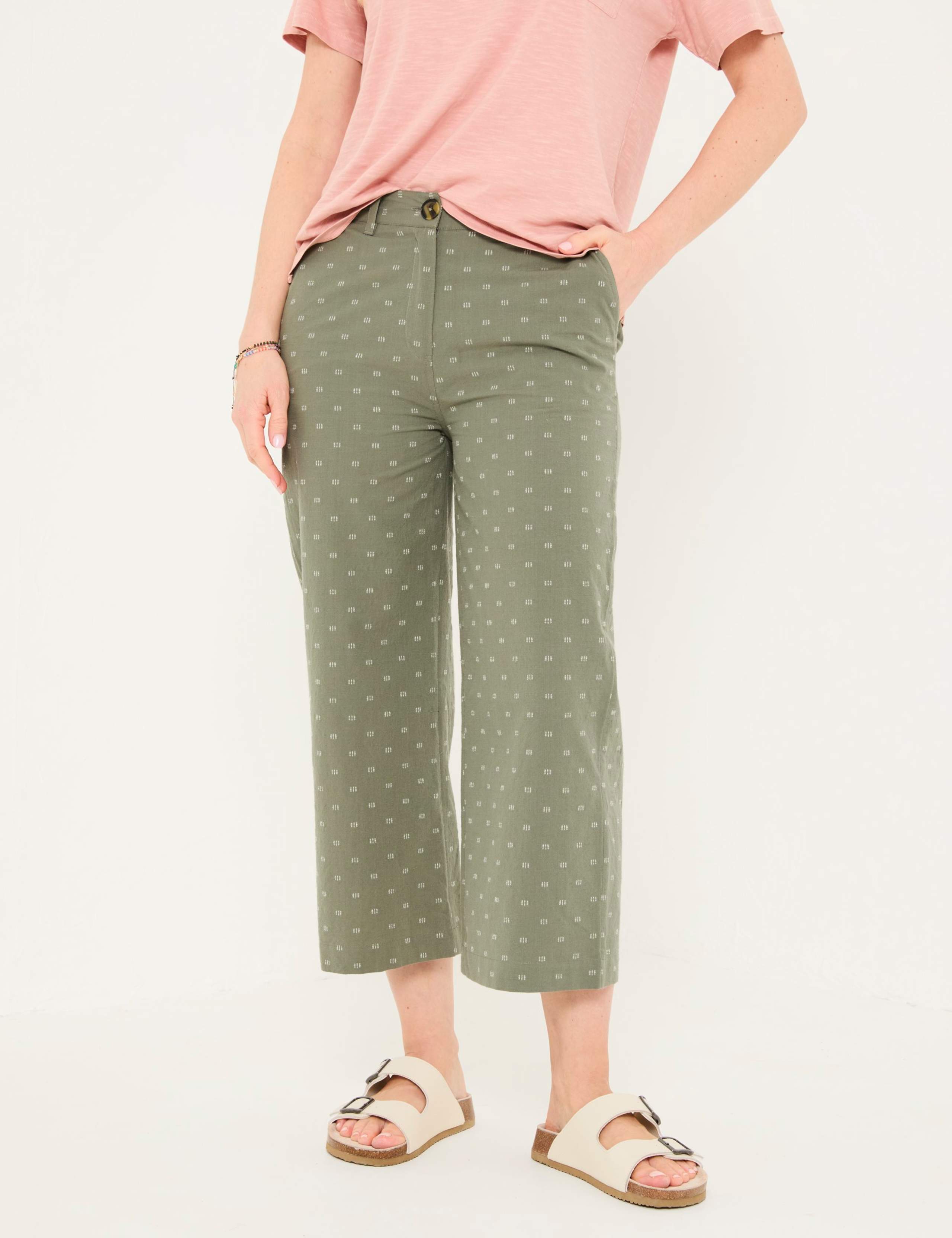 Pure Cotton Embroidered Culottes