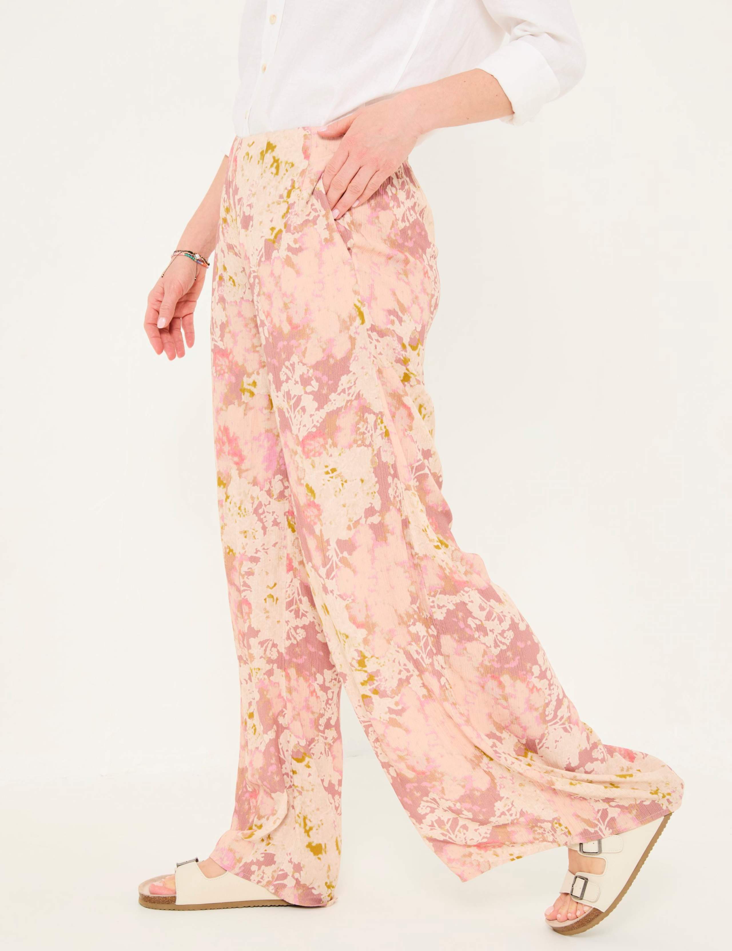 Floral Elasticated Waist Wide Leg Culottes
