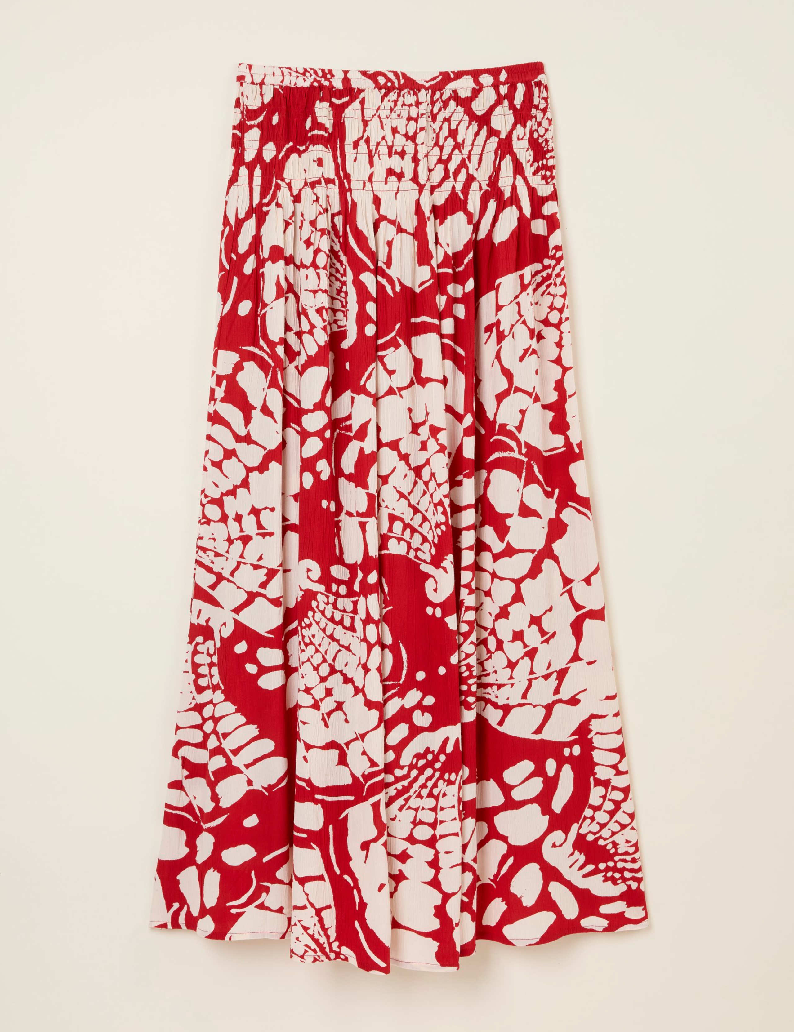 Printed A-Line Midi Skirt