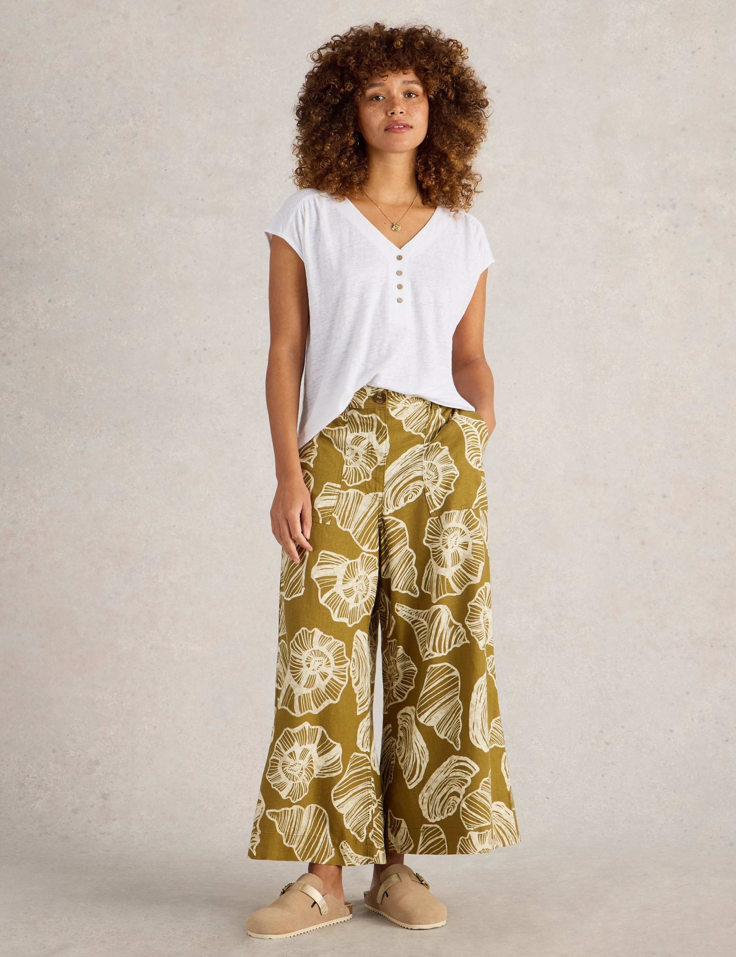 Linen Blend Culottes