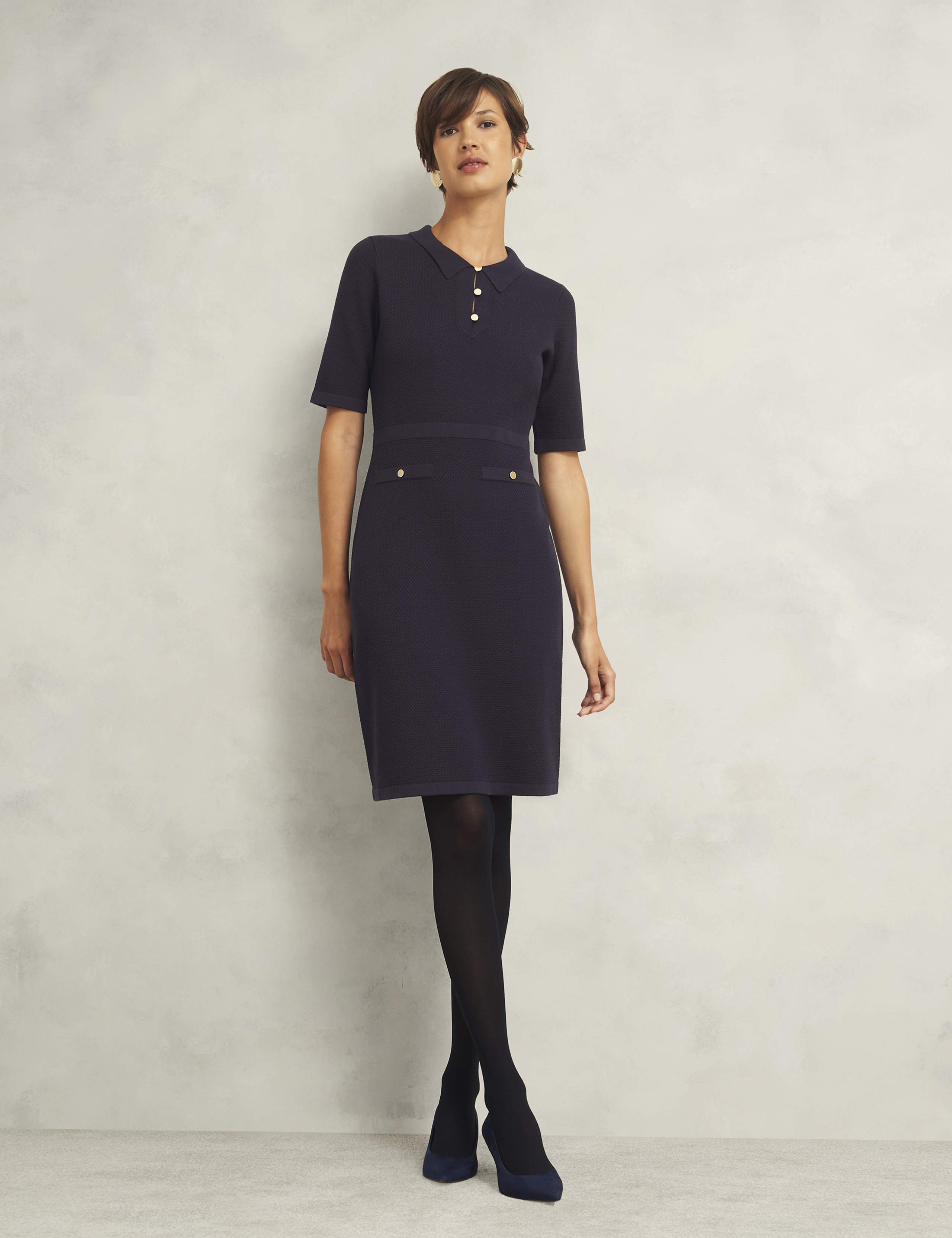 Knitted Knee Length Bodycon Dress