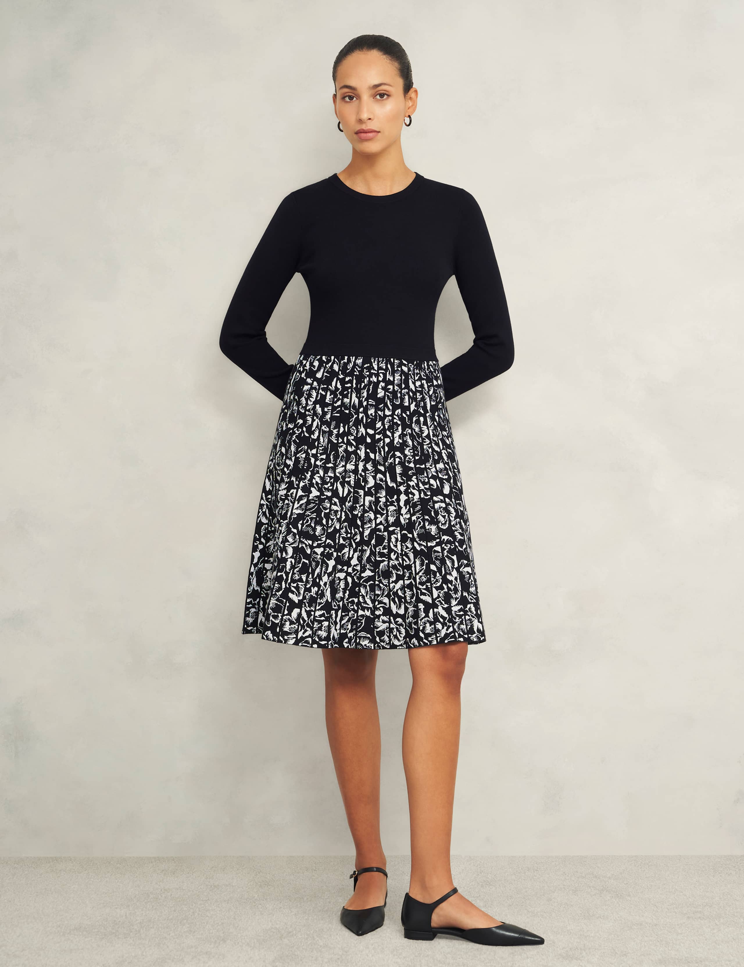 Floral Knee Length Jumper Dress