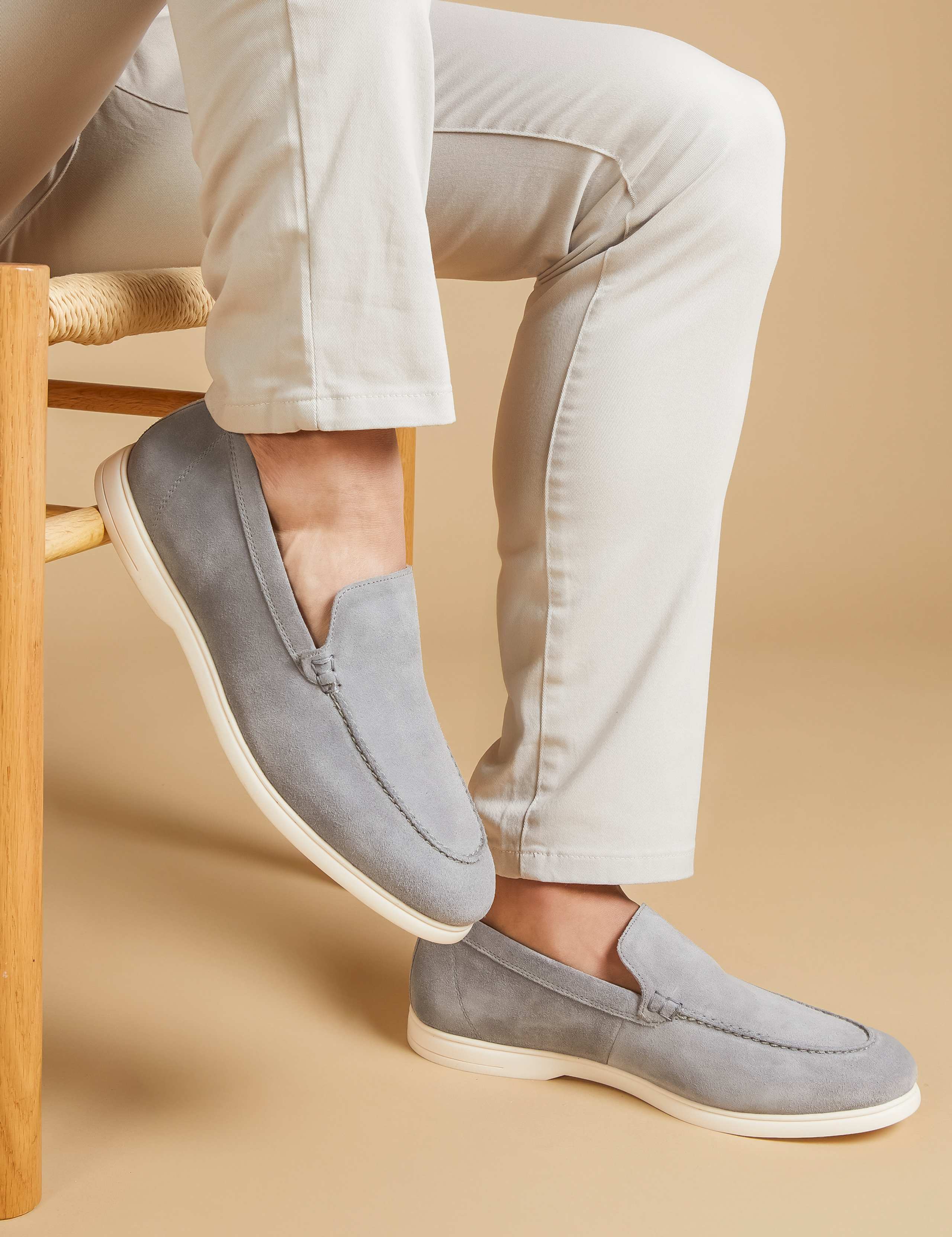 Suede Slip-On Loafers
