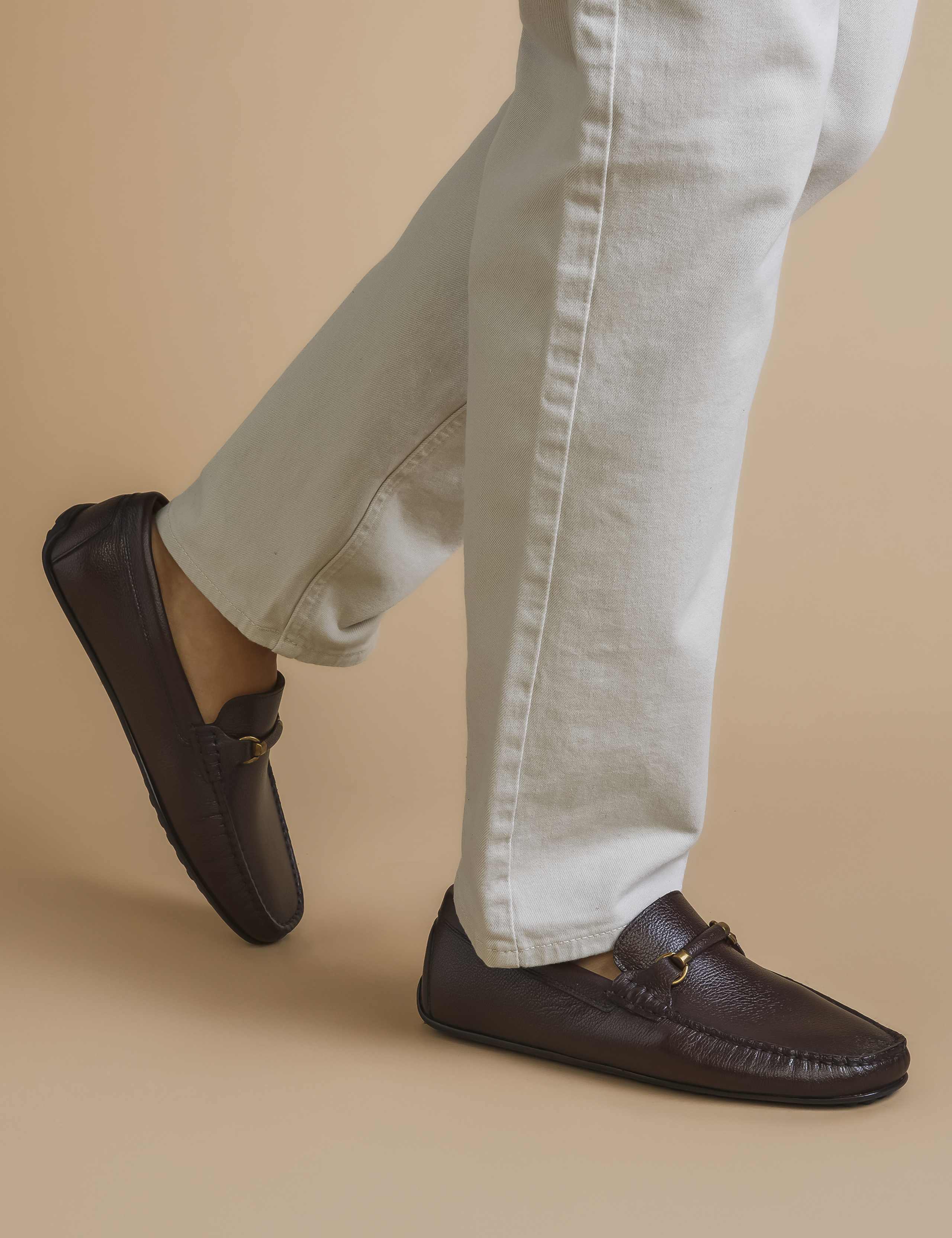 Leather Slip-On Loafers