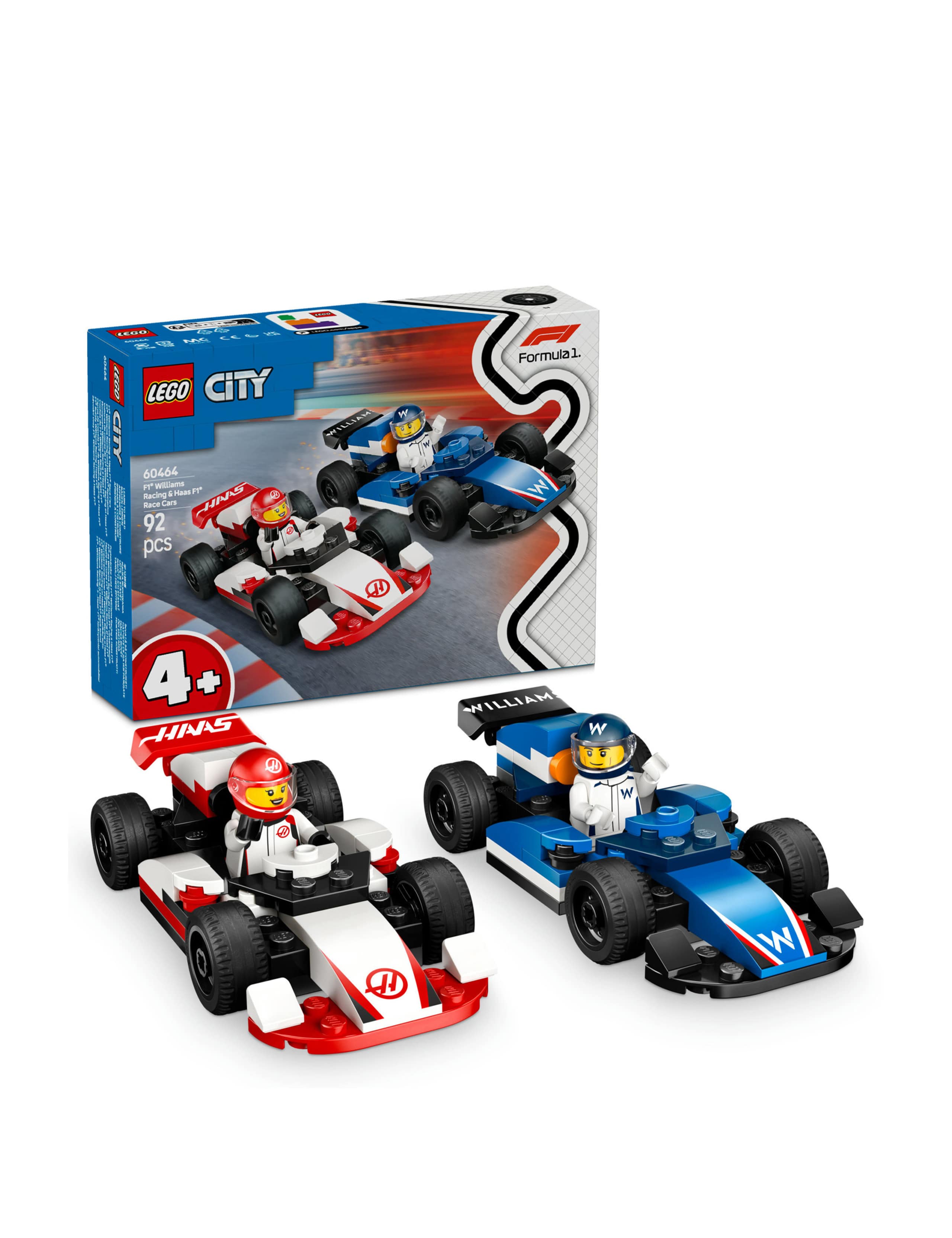 LEGO® City F1 Williams Racing & Haas F1 Race Cars 60464 (4+ Yrs)