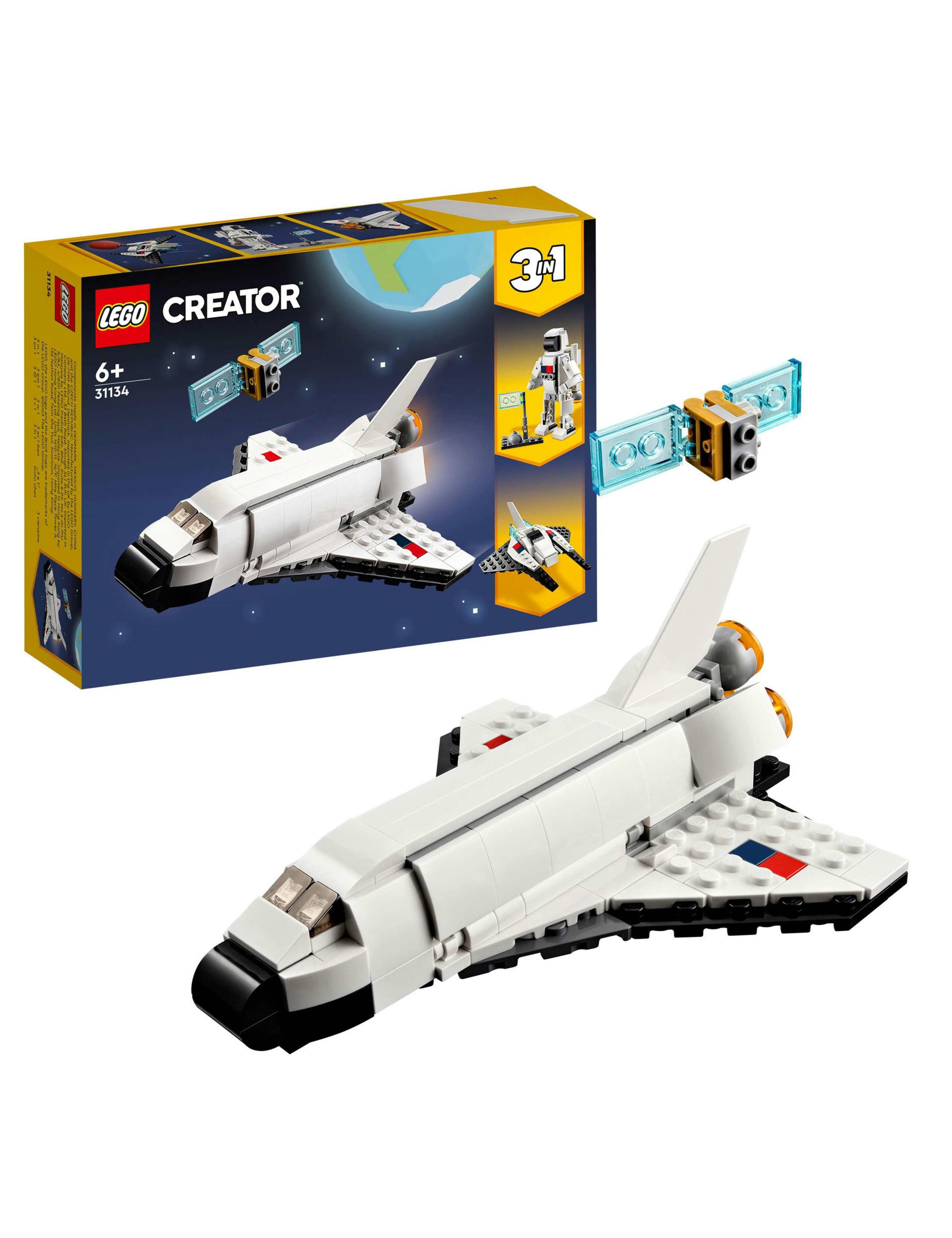 LEGO® Creator 3 in 1 Space Shuttle Toy Set 31134 (6+ Yrs)