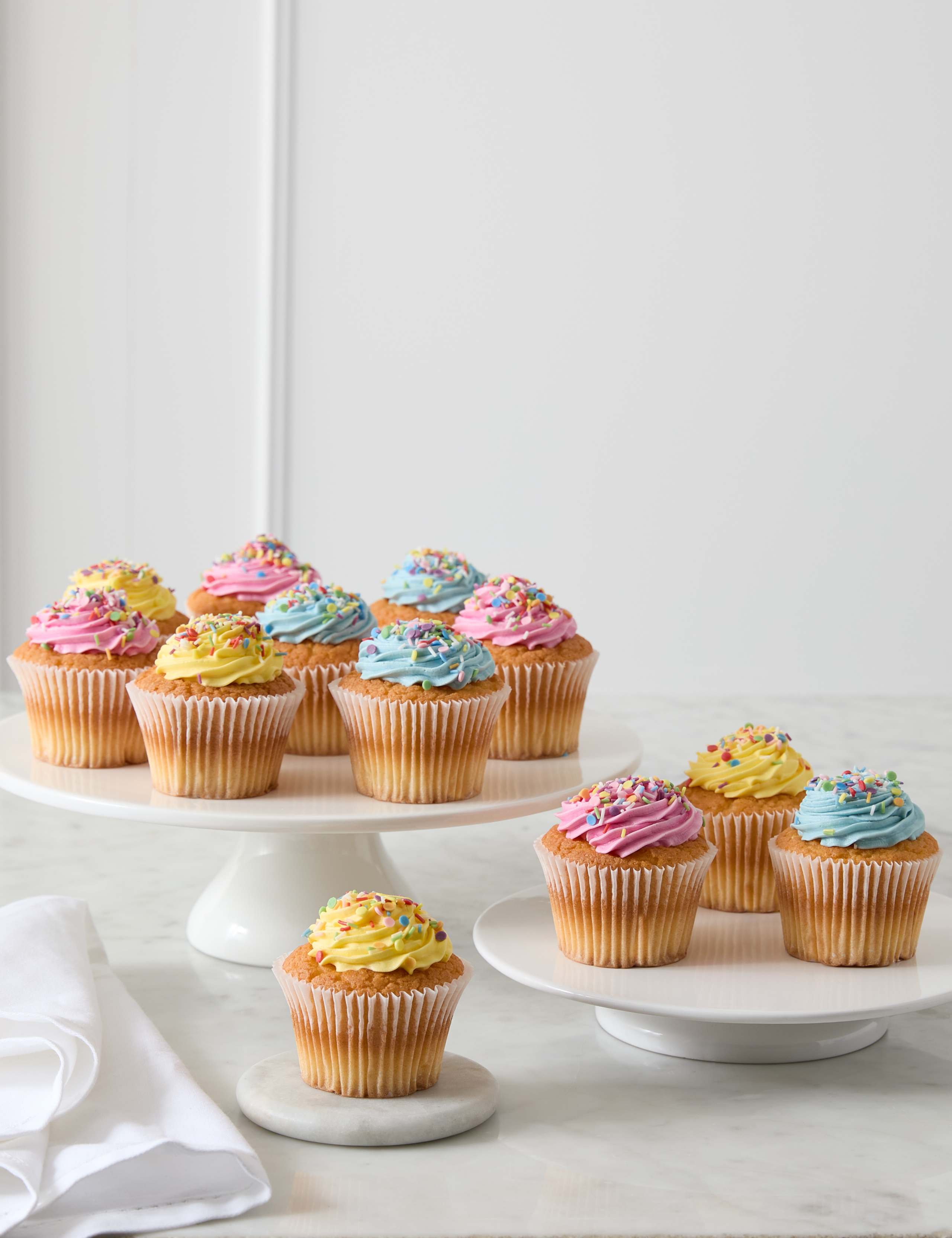 Vanilla Sprinkle Cupcake Selection (Serves 12)