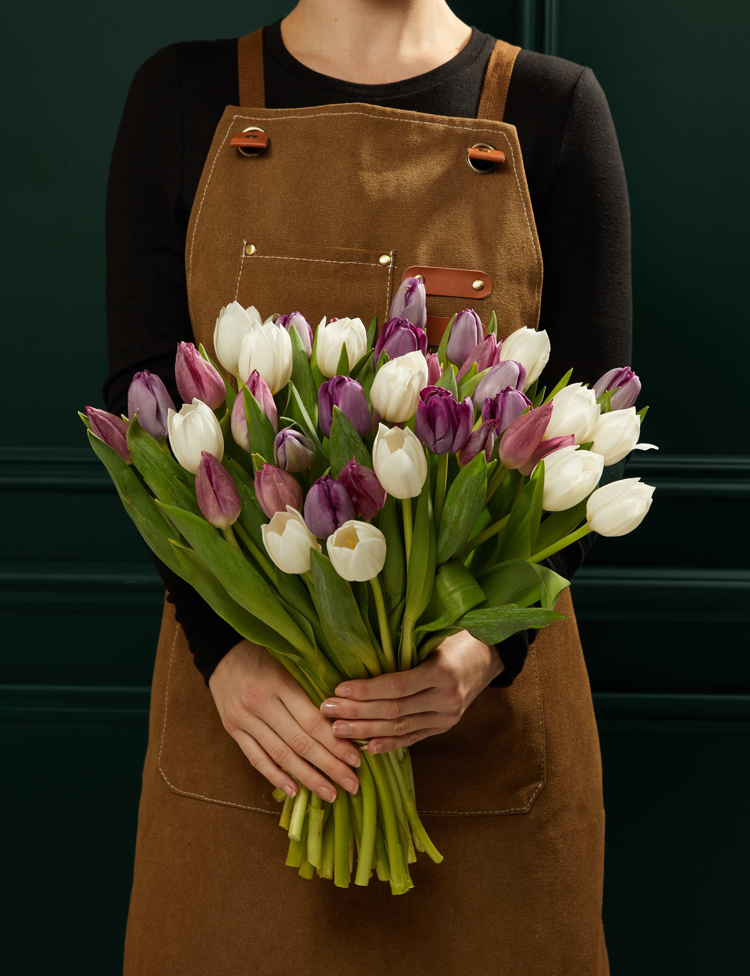 An Abundance of Pastel Tulips Bouquet