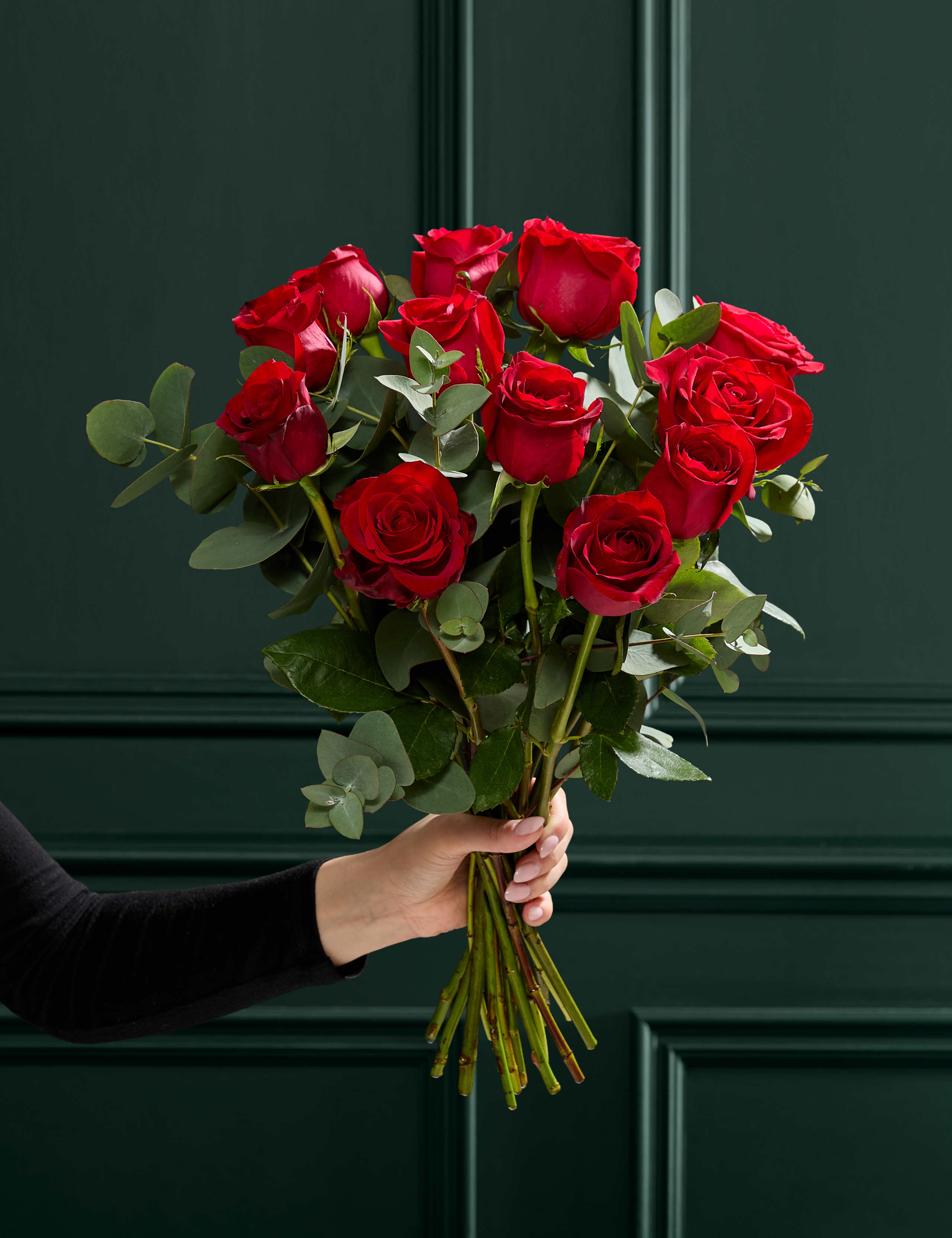 Valentine's Dozen Red Freedom® Roses Bouquet