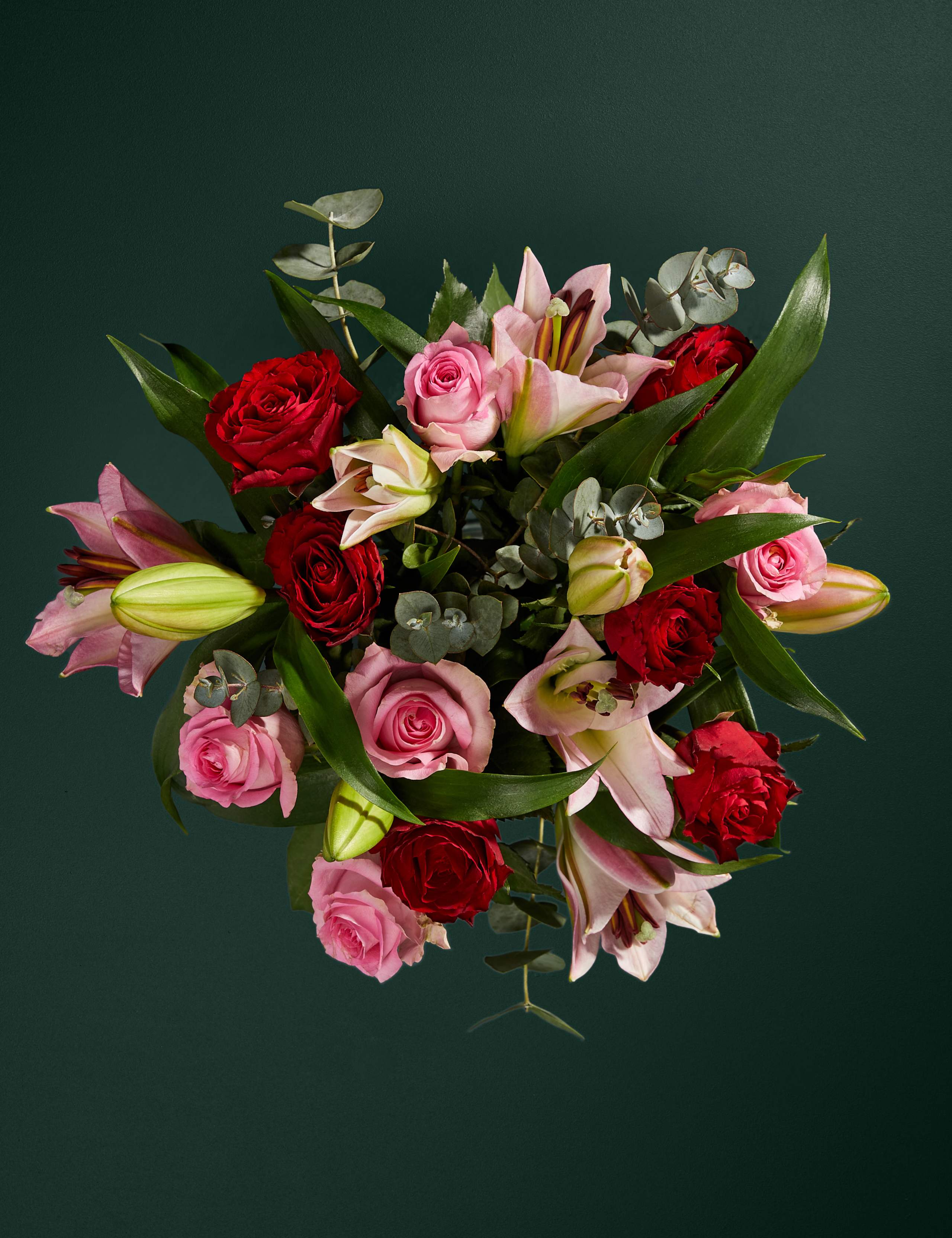 Valentine's Romantic Rose & Lily Bouquet