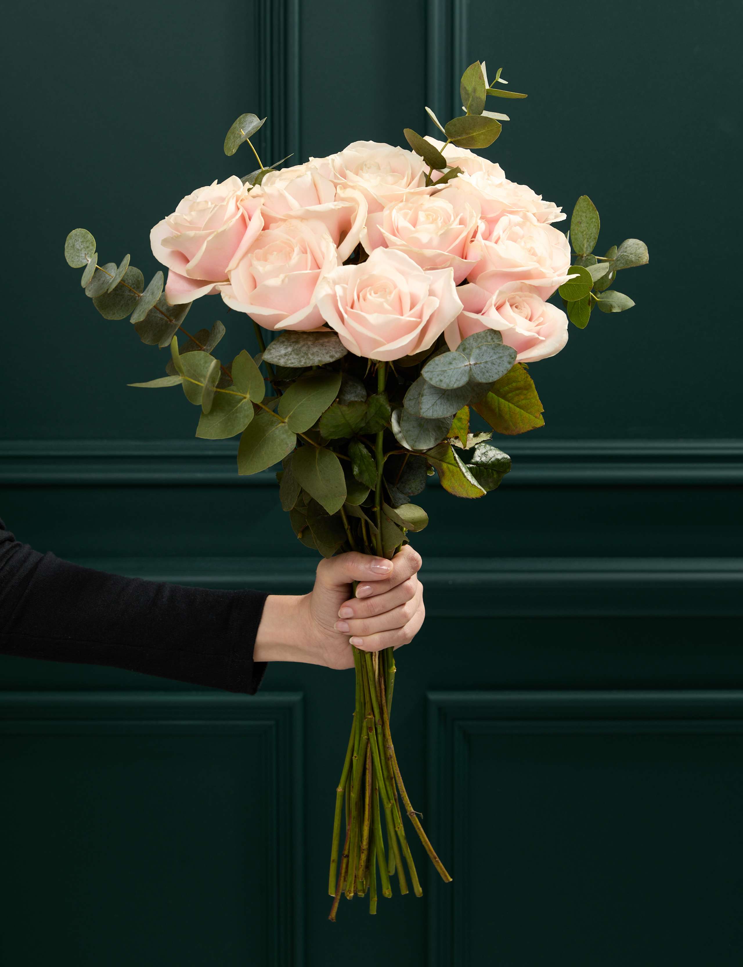 Dozen Pretty Pastel Pink Roses Bouquet