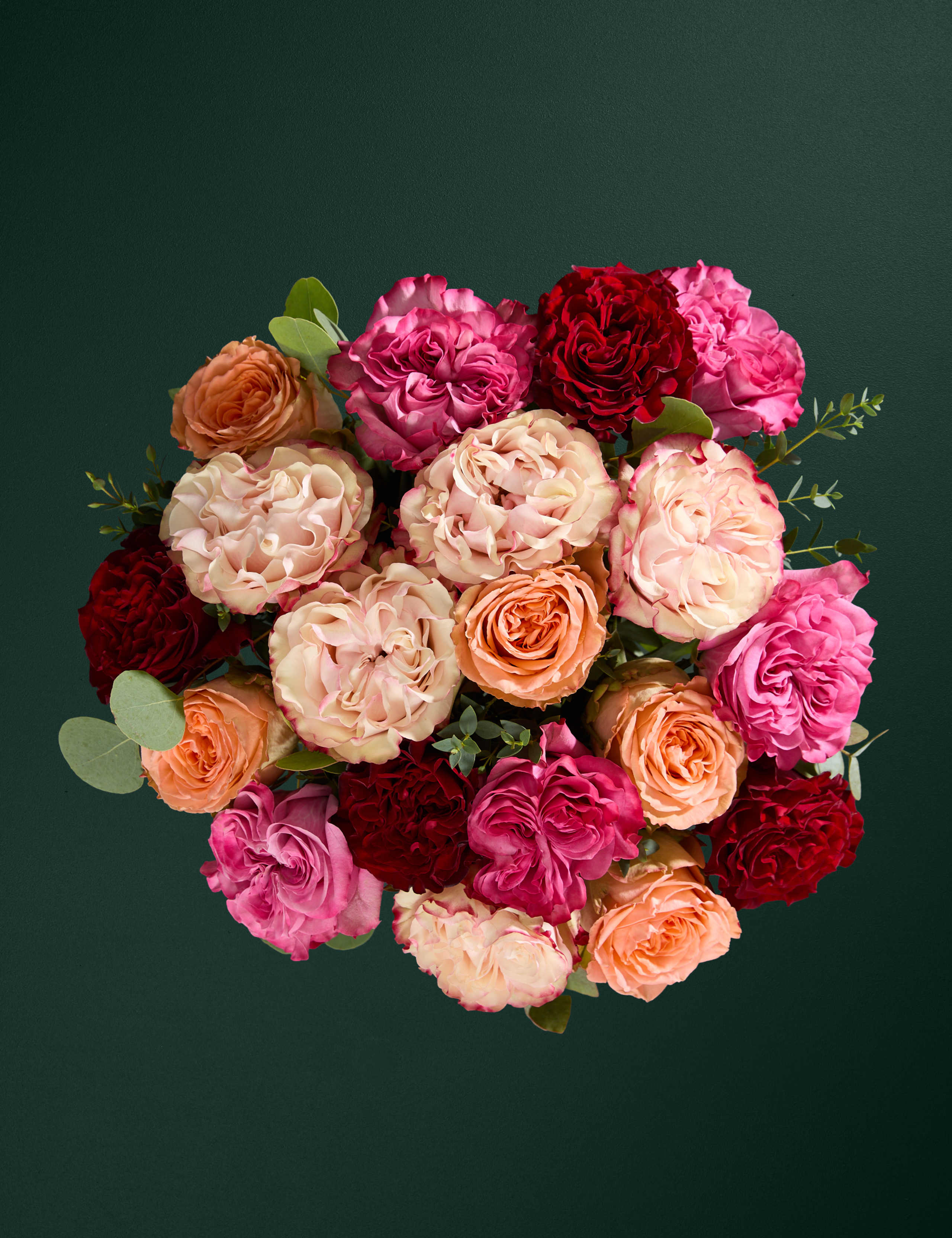 Mother's Day Country Rose Bouquet with Champagne & Chocolates