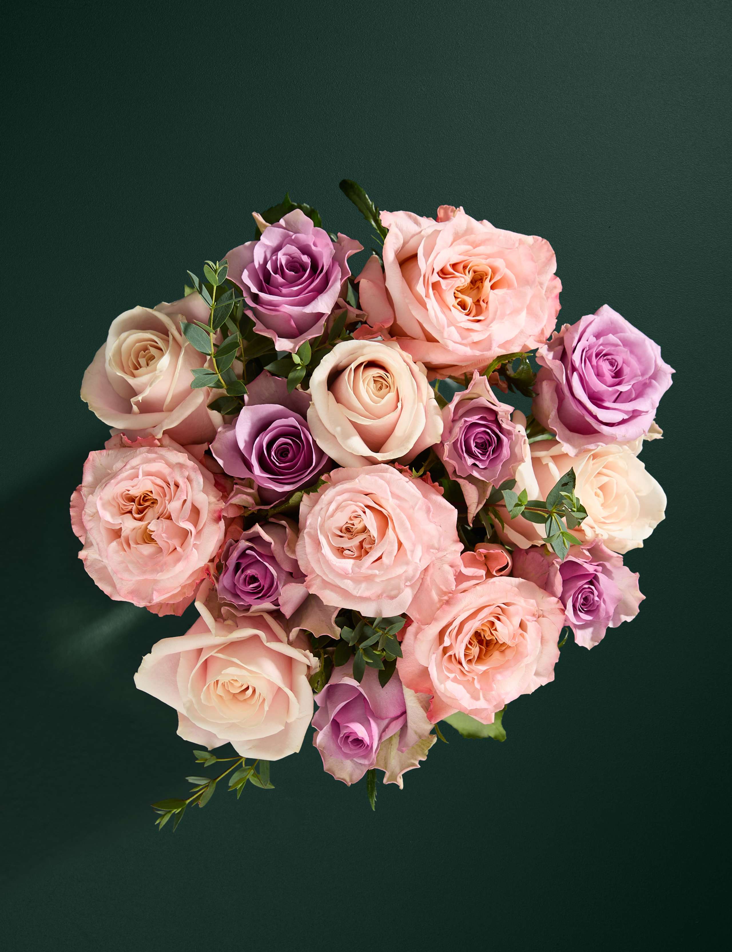 Mother's Day Peach Rose & Eucalyptus Bouquet