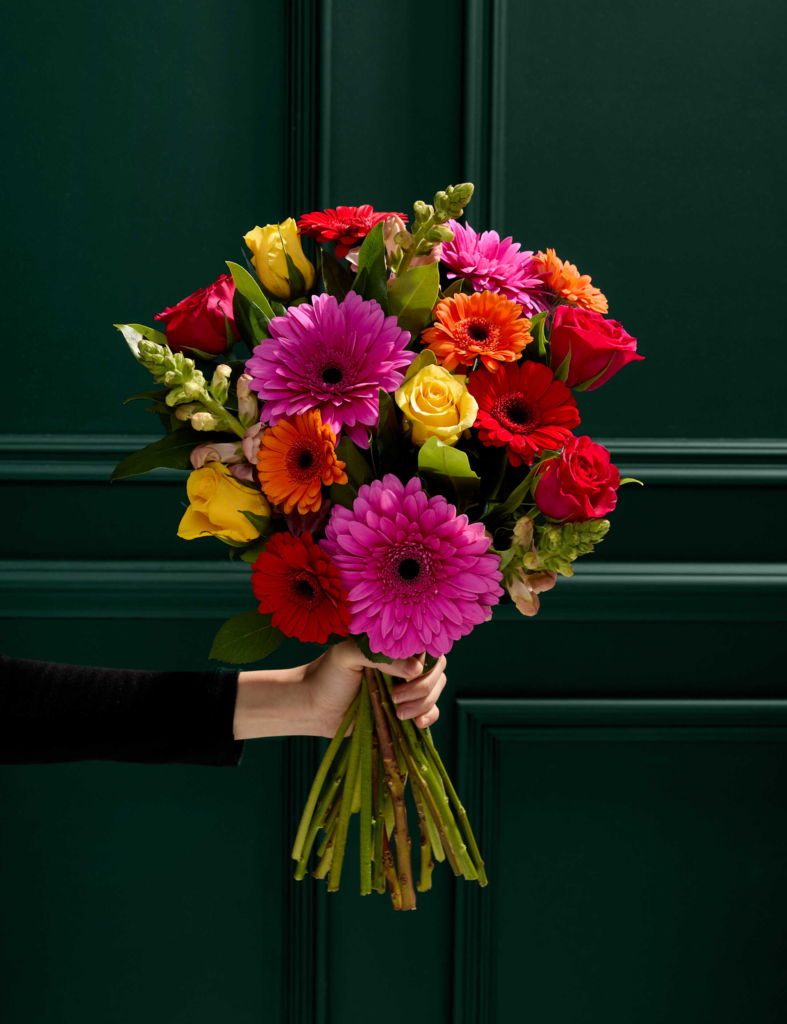 Bright Rose, Germini & Antirrhinum Bouquet