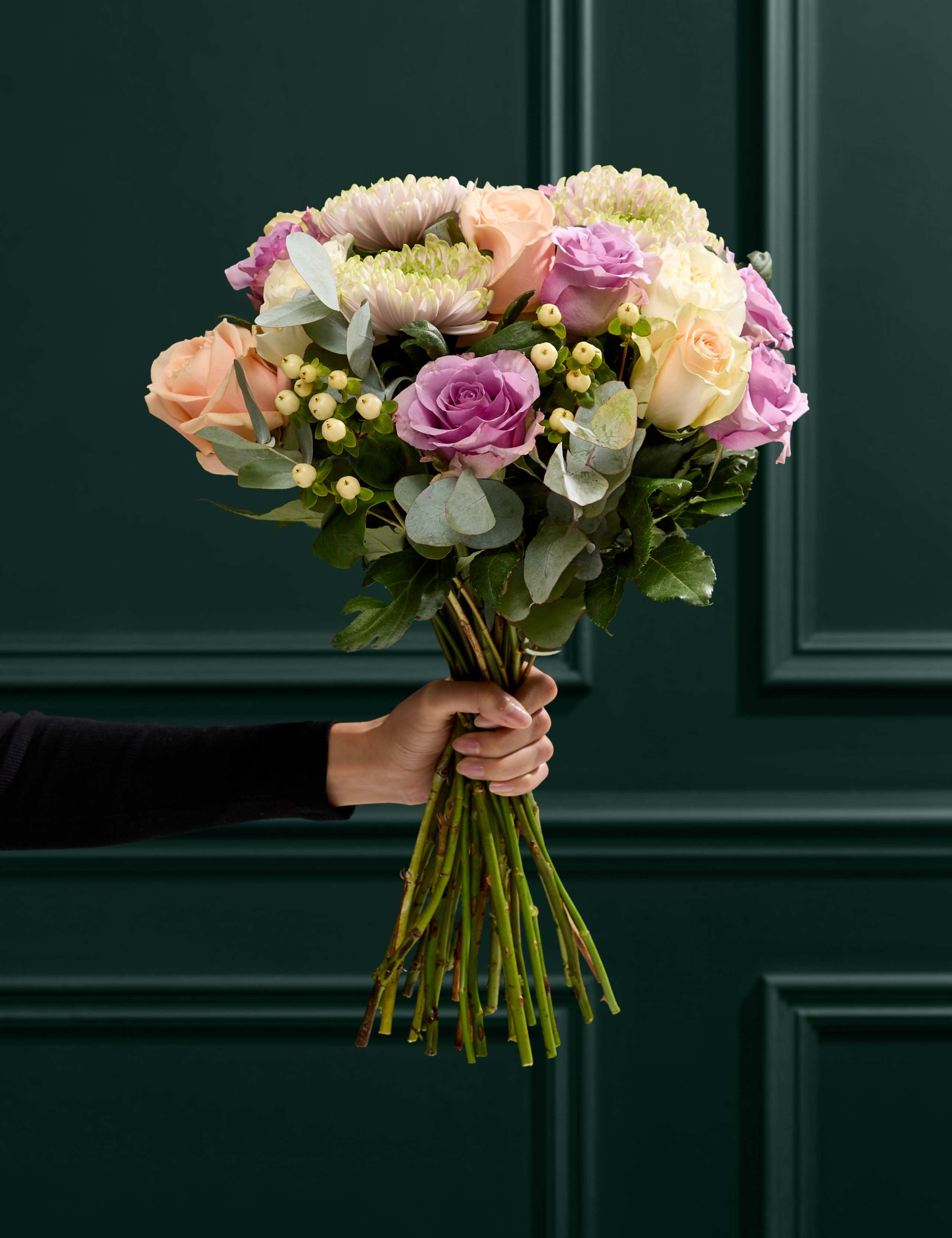 Chrysanthemum, Rose & Hypericum Bouquet