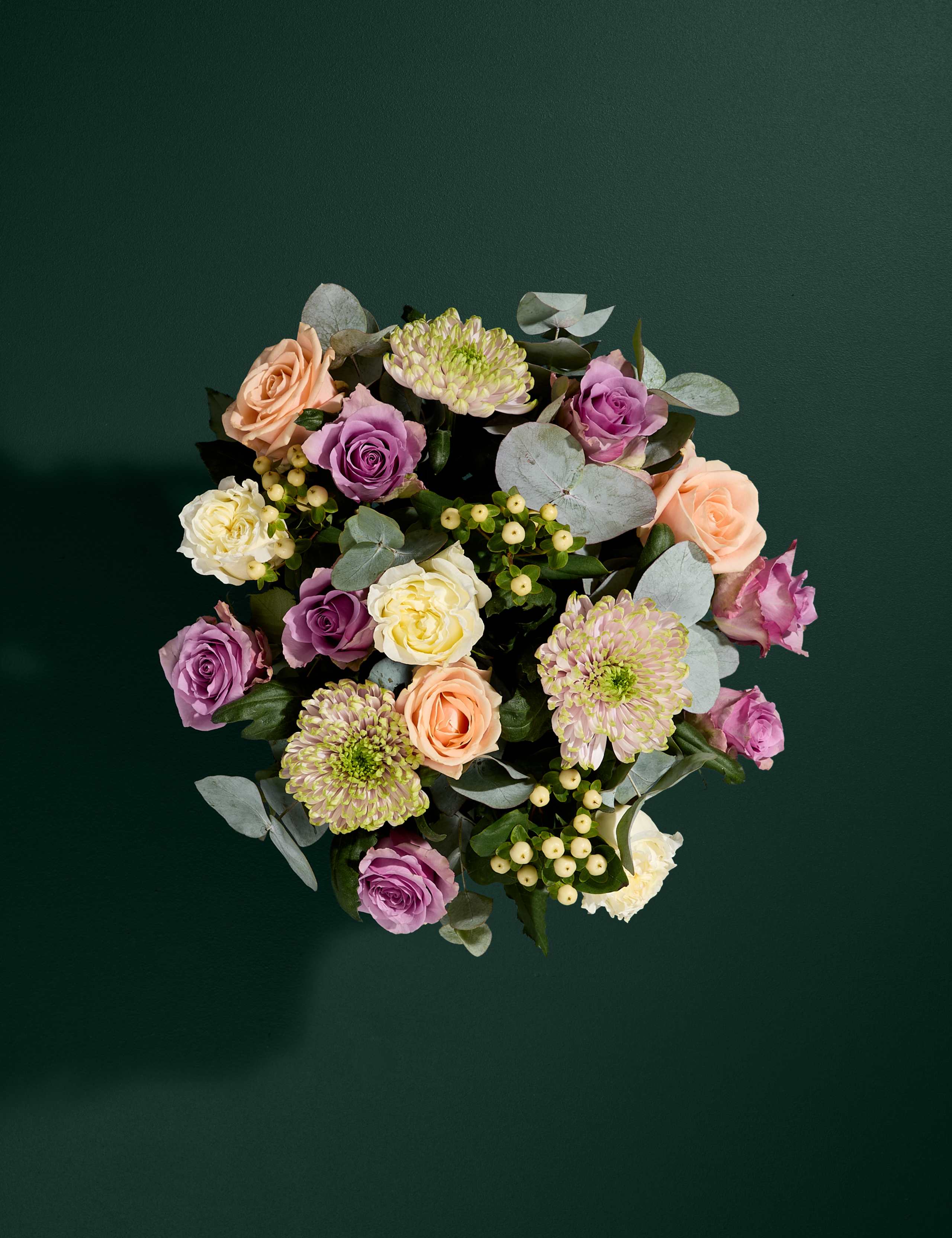 Chrysanthemum, Rose & Hypericum Bouquet