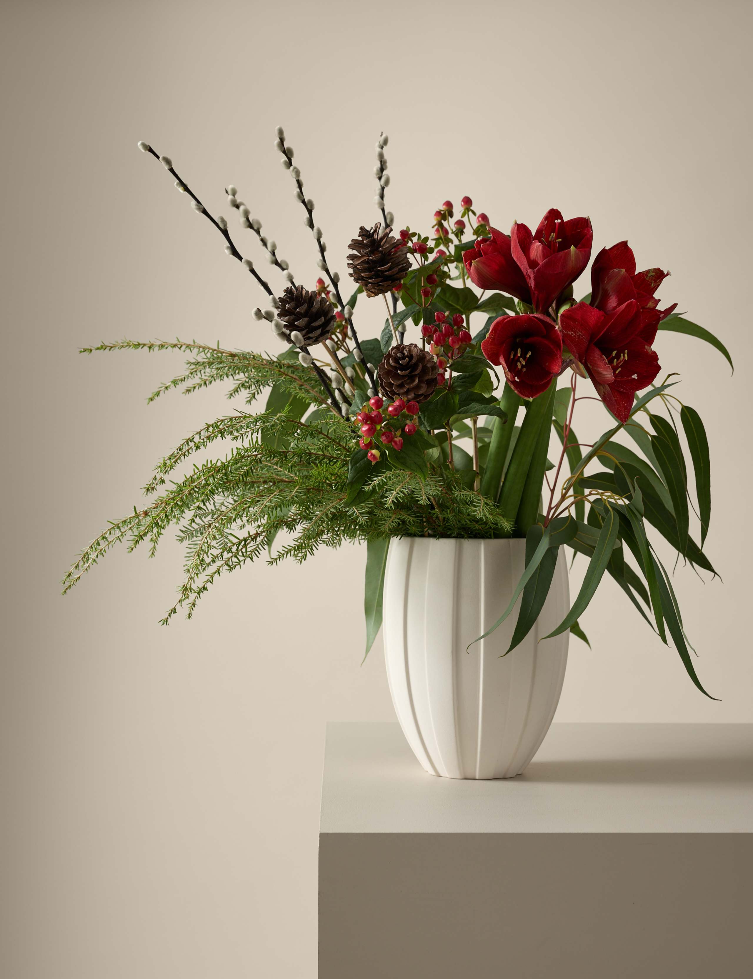 Kelly Hoppen Red Amaryllis Christmas Bouquet