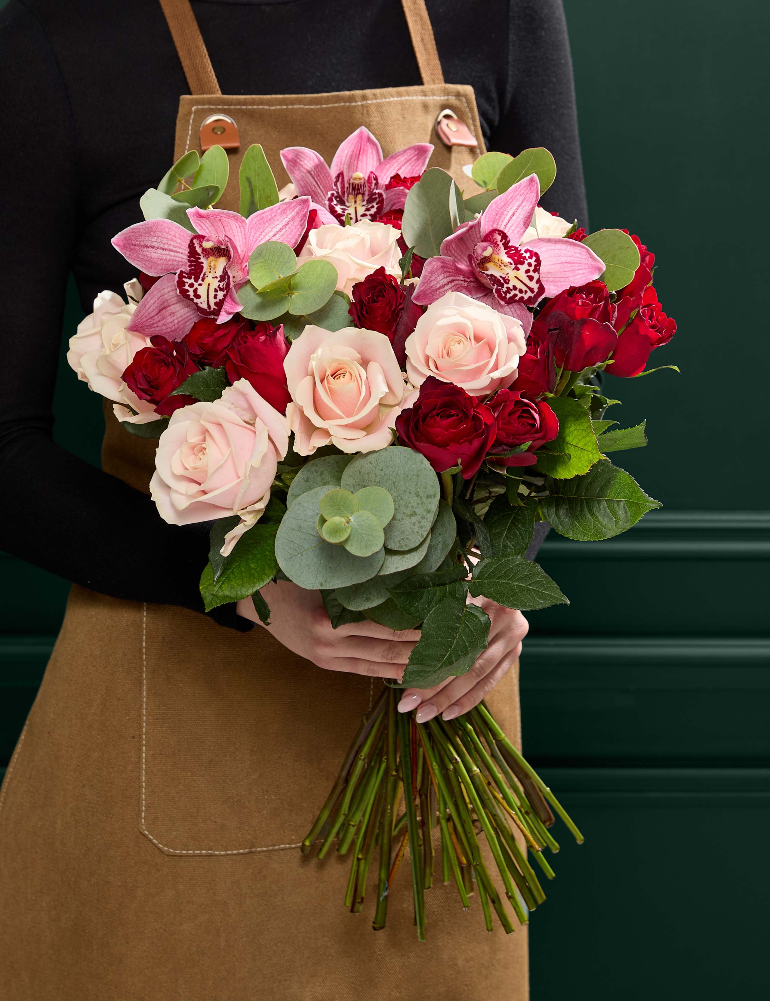 Valentine's Mixed Rose & Orchid Bouquet