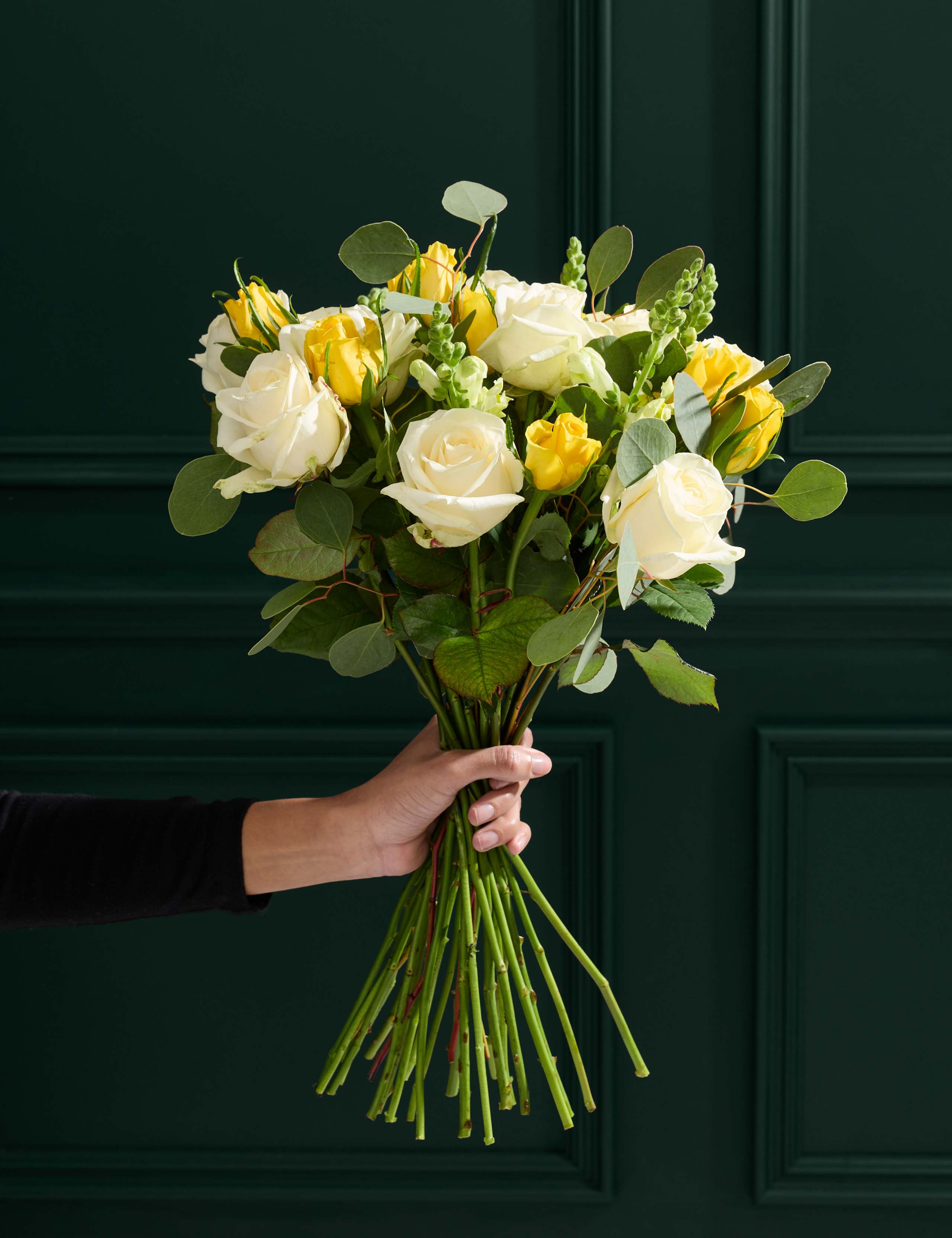 White & Yellow Rose Bouquet