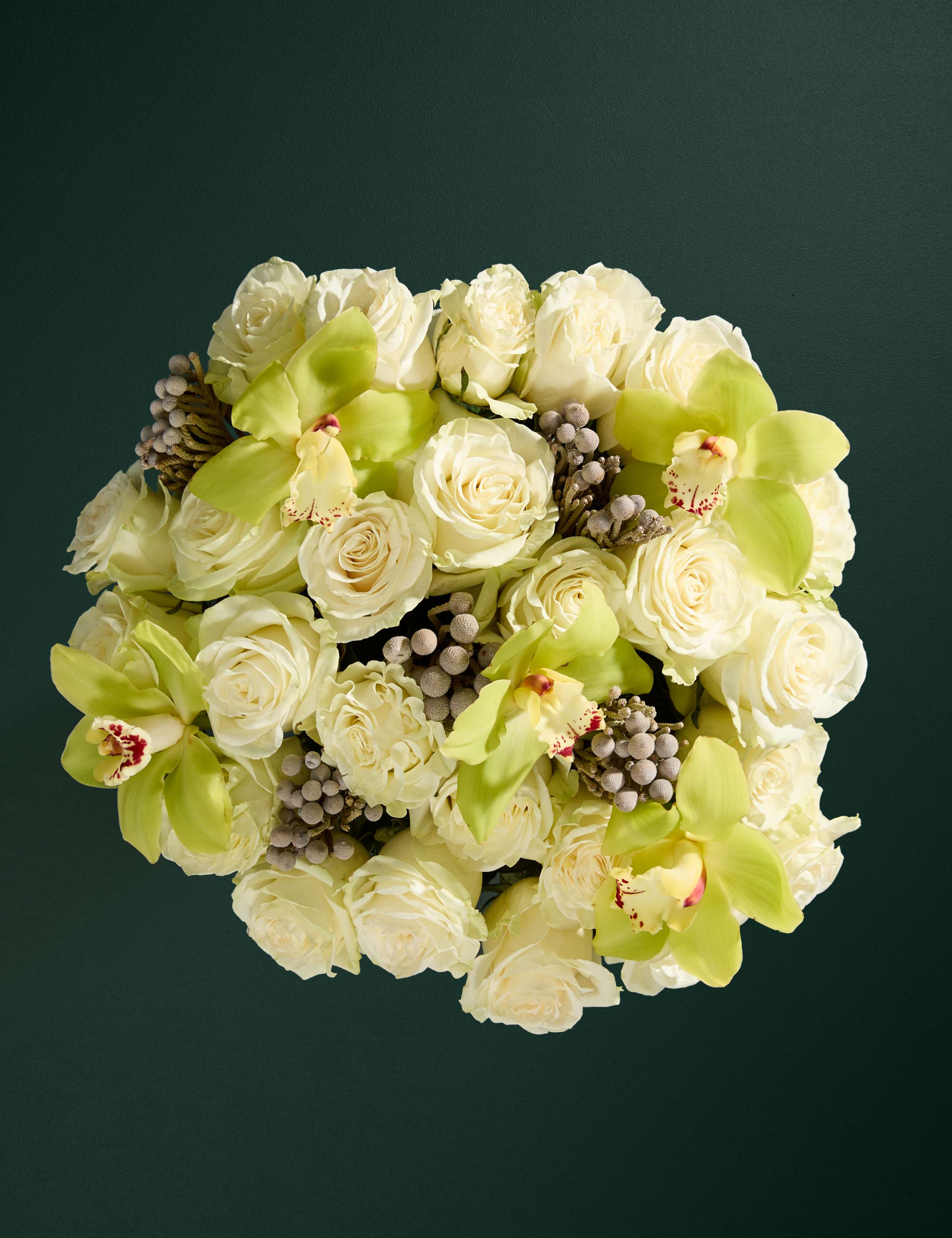 Luxury White Rose & Orchid Bouquet